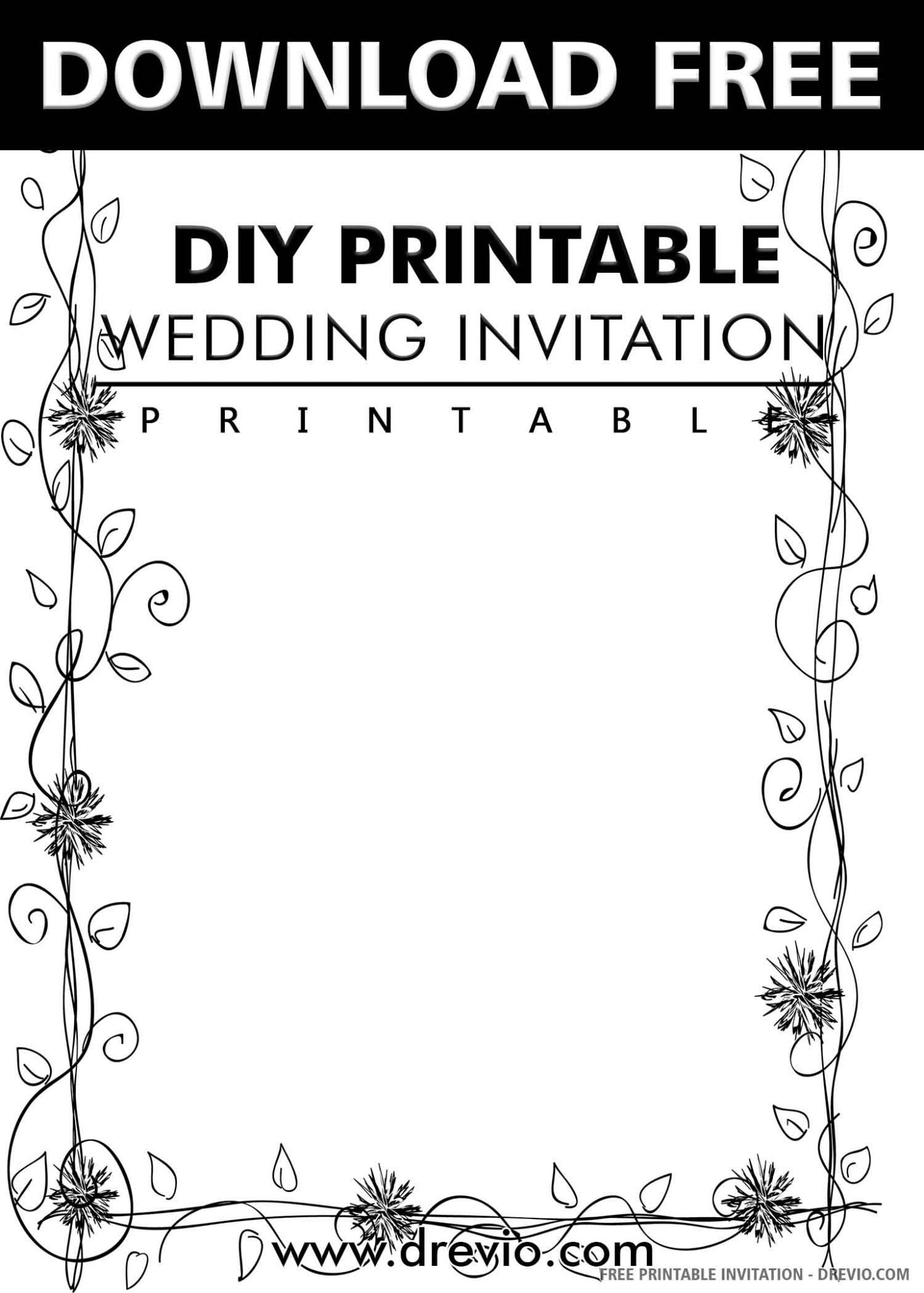 Printable Wedding Stationery Templates Printable Party Favors