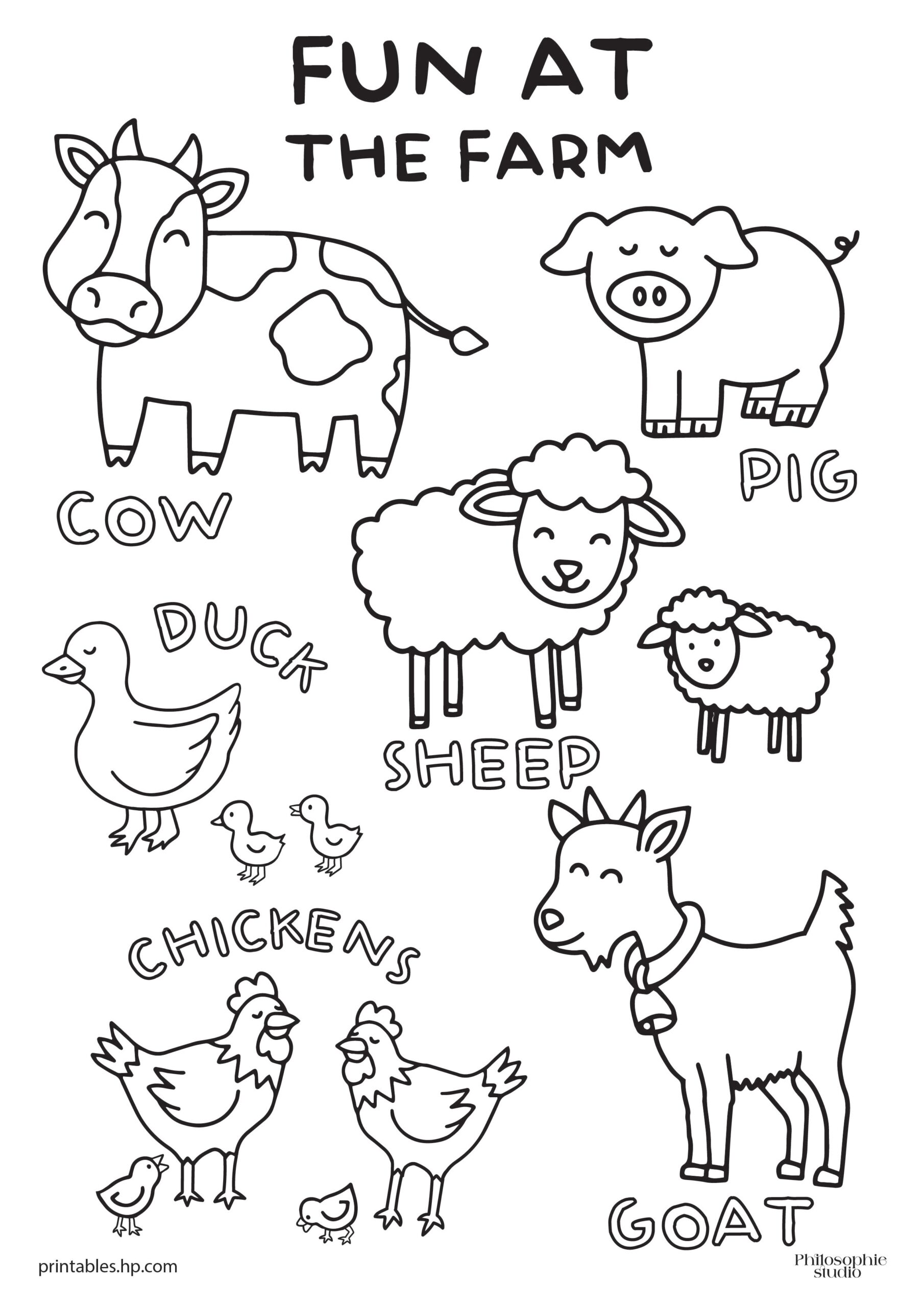 farm coloring pages free printable