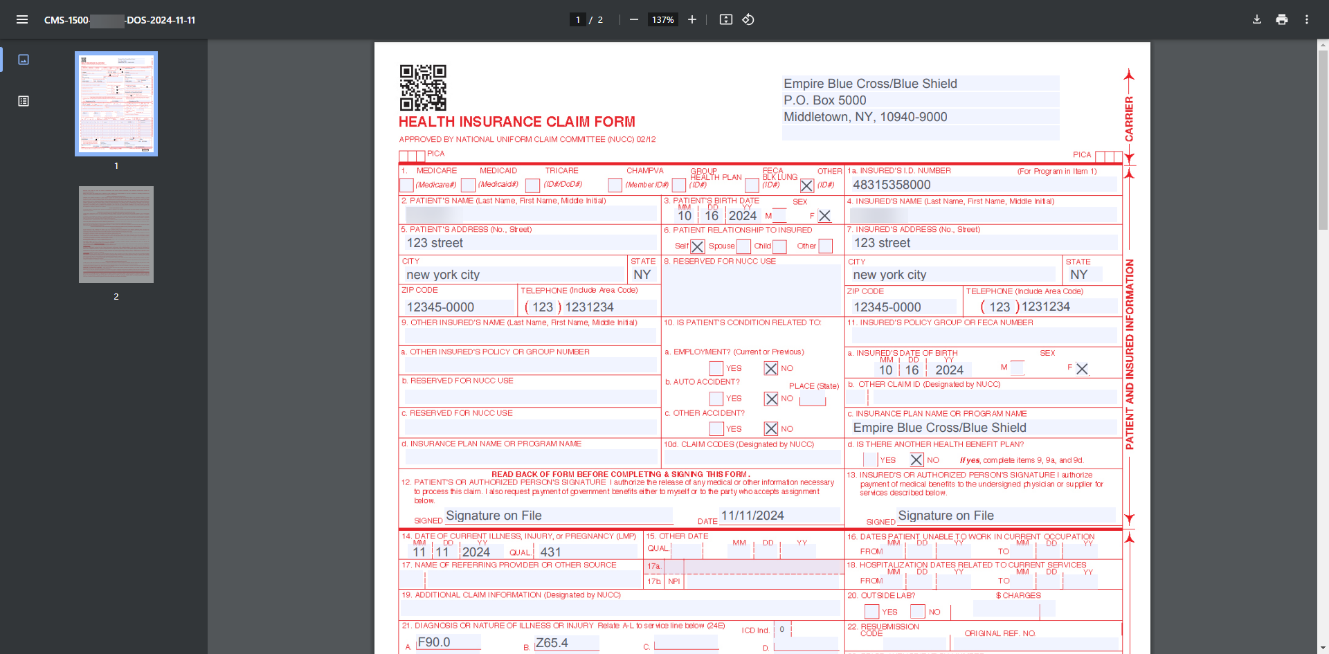Printing CMS 1500 Forms Owlpracticesuite