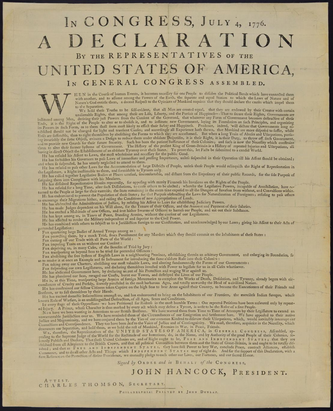 Printing The Declaration Of Independence Bibliomania