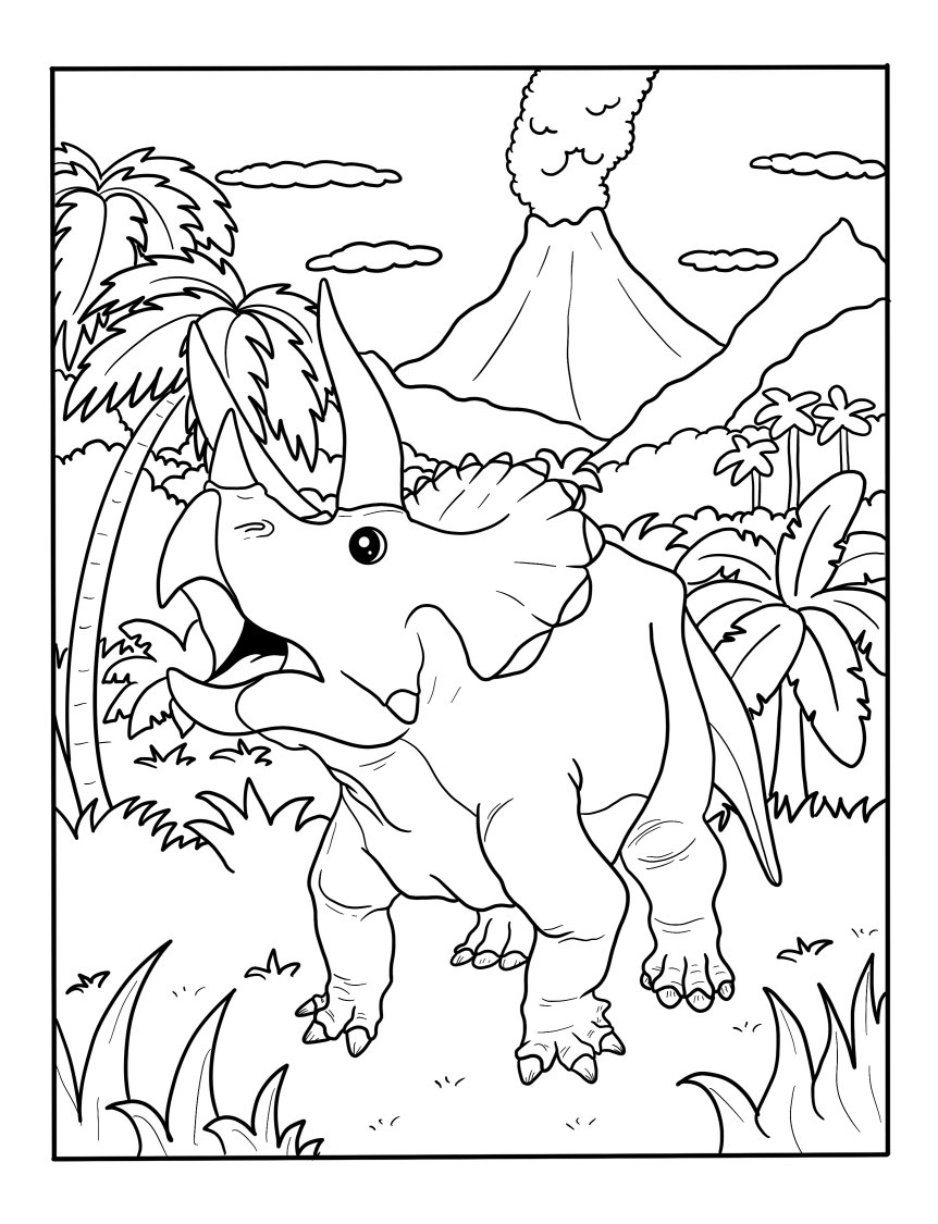 Realistic Dinosaur Coloring Pages Free Printable For Kids