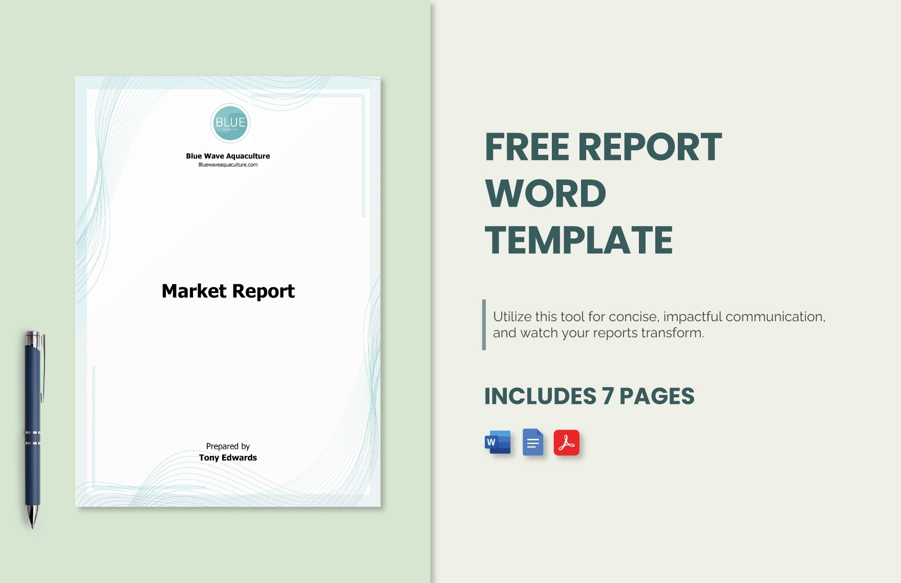 Report Word Template In Google Docs Word PDF InDesign 