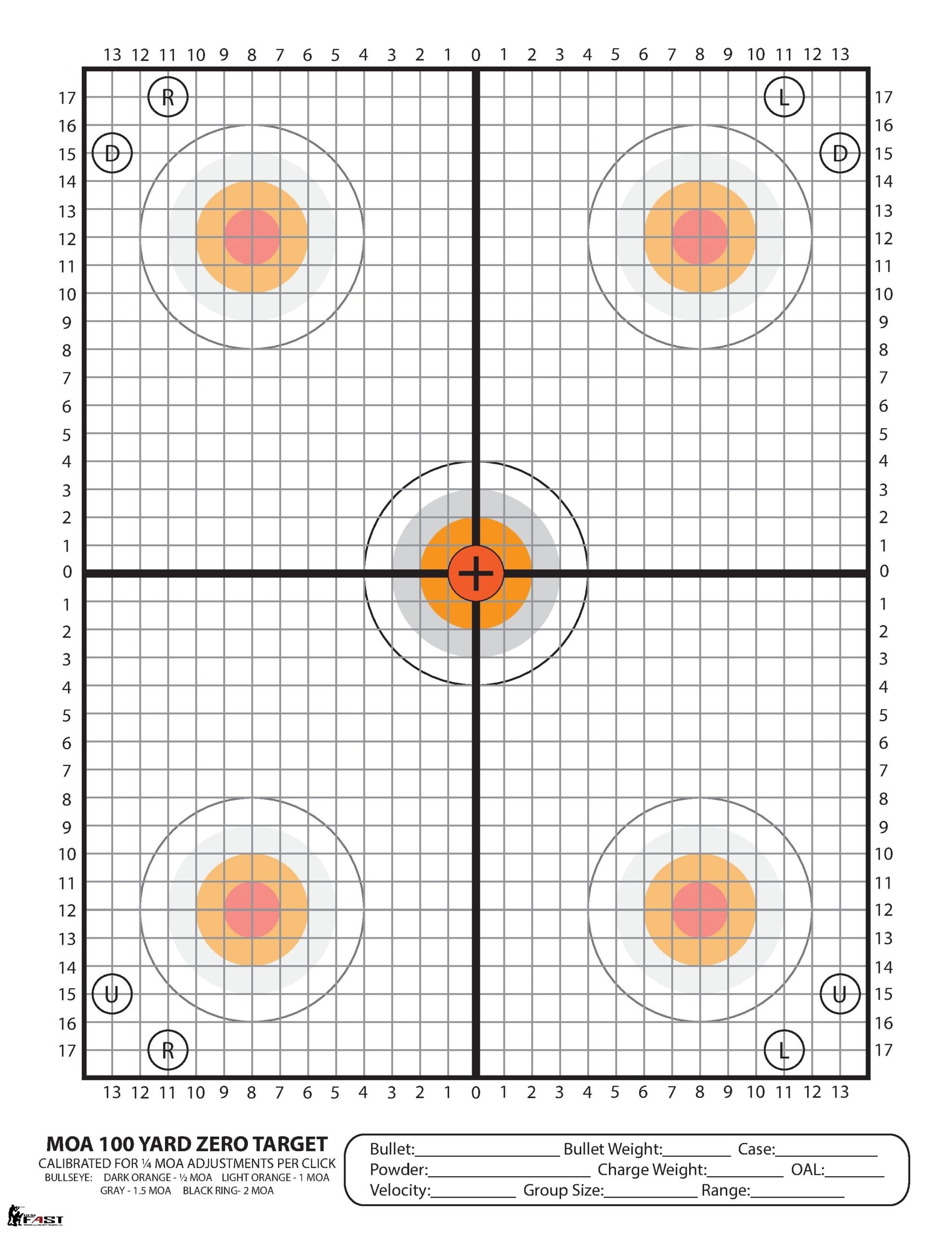 Rifle Targets 100 Yard Sighting Rifle Sighting Targets Printable Competition Archery