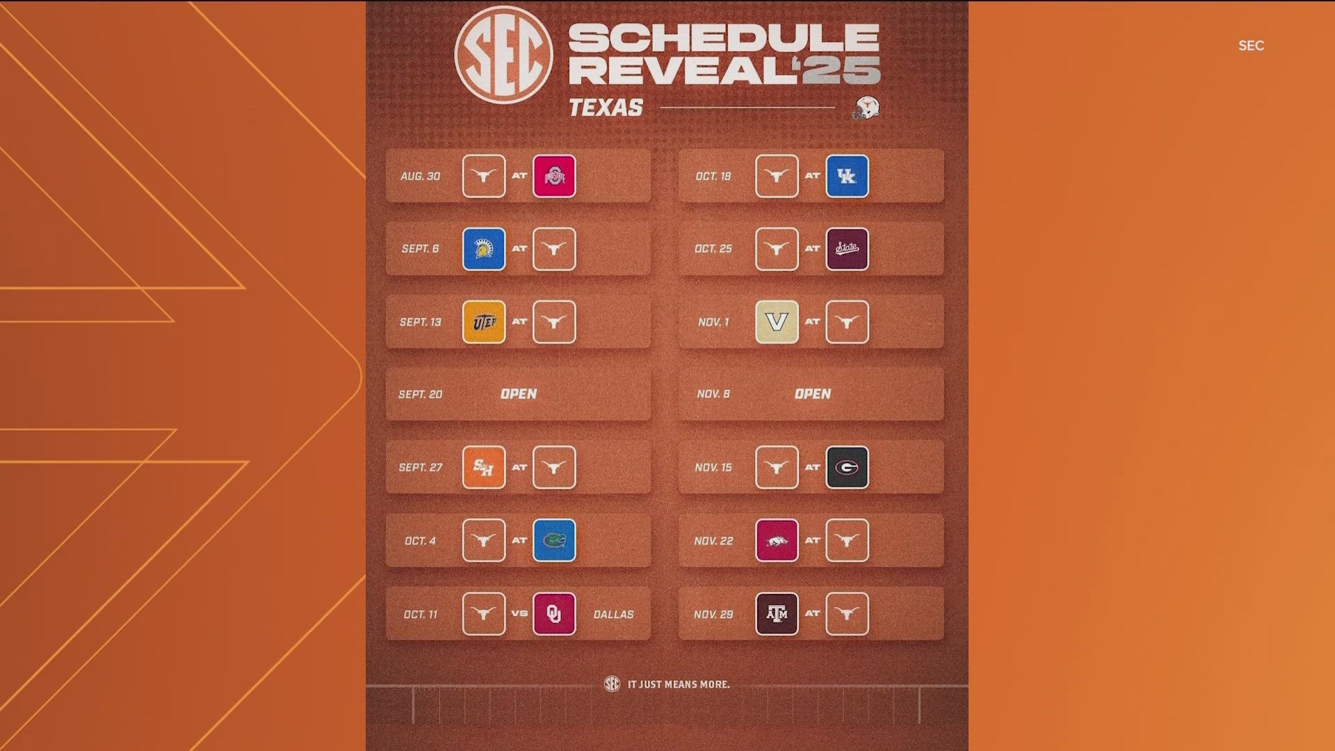 printable longhorn football schedule