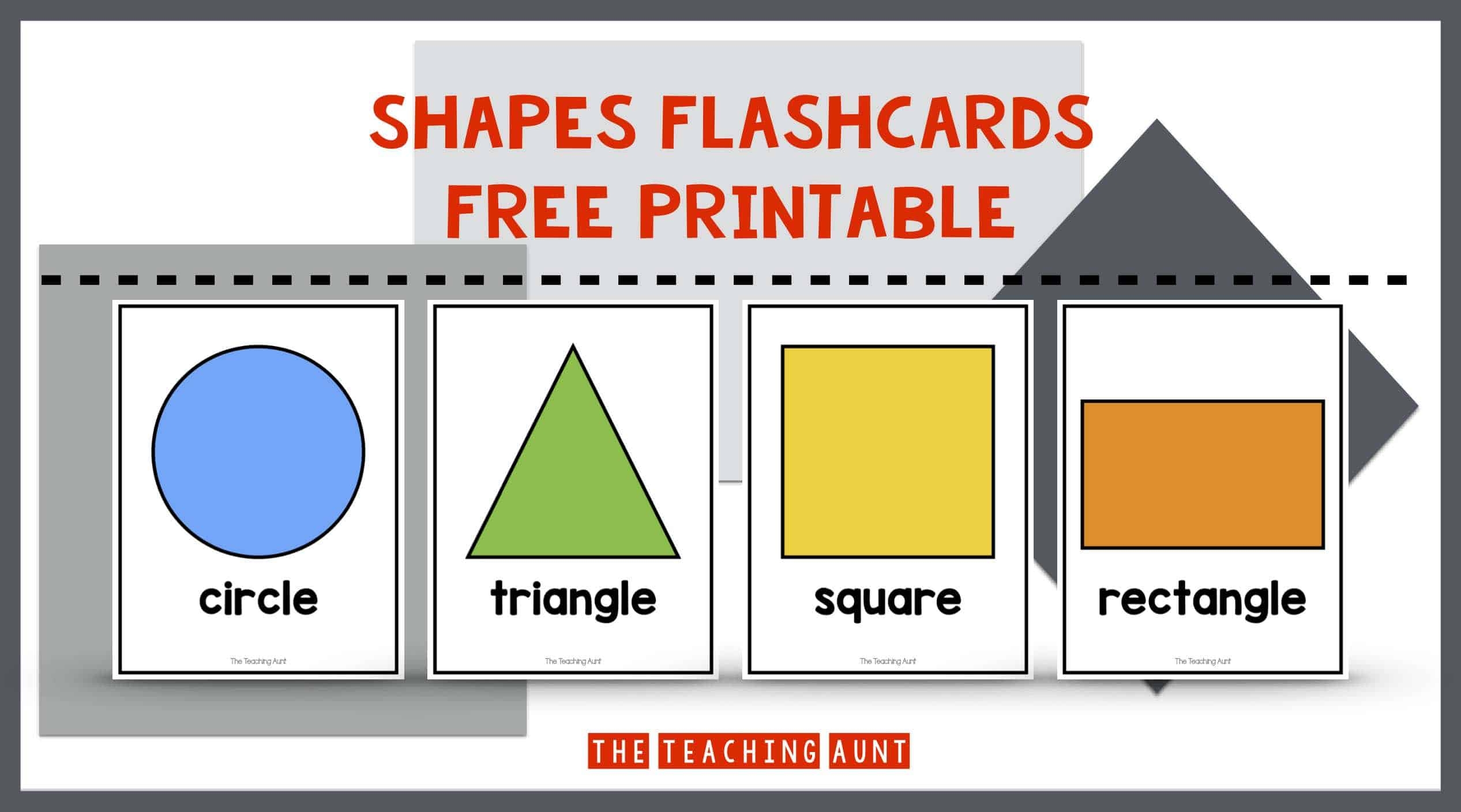 Shapes Flashcards Free Printable The Teaching Aunt Worksheets Library