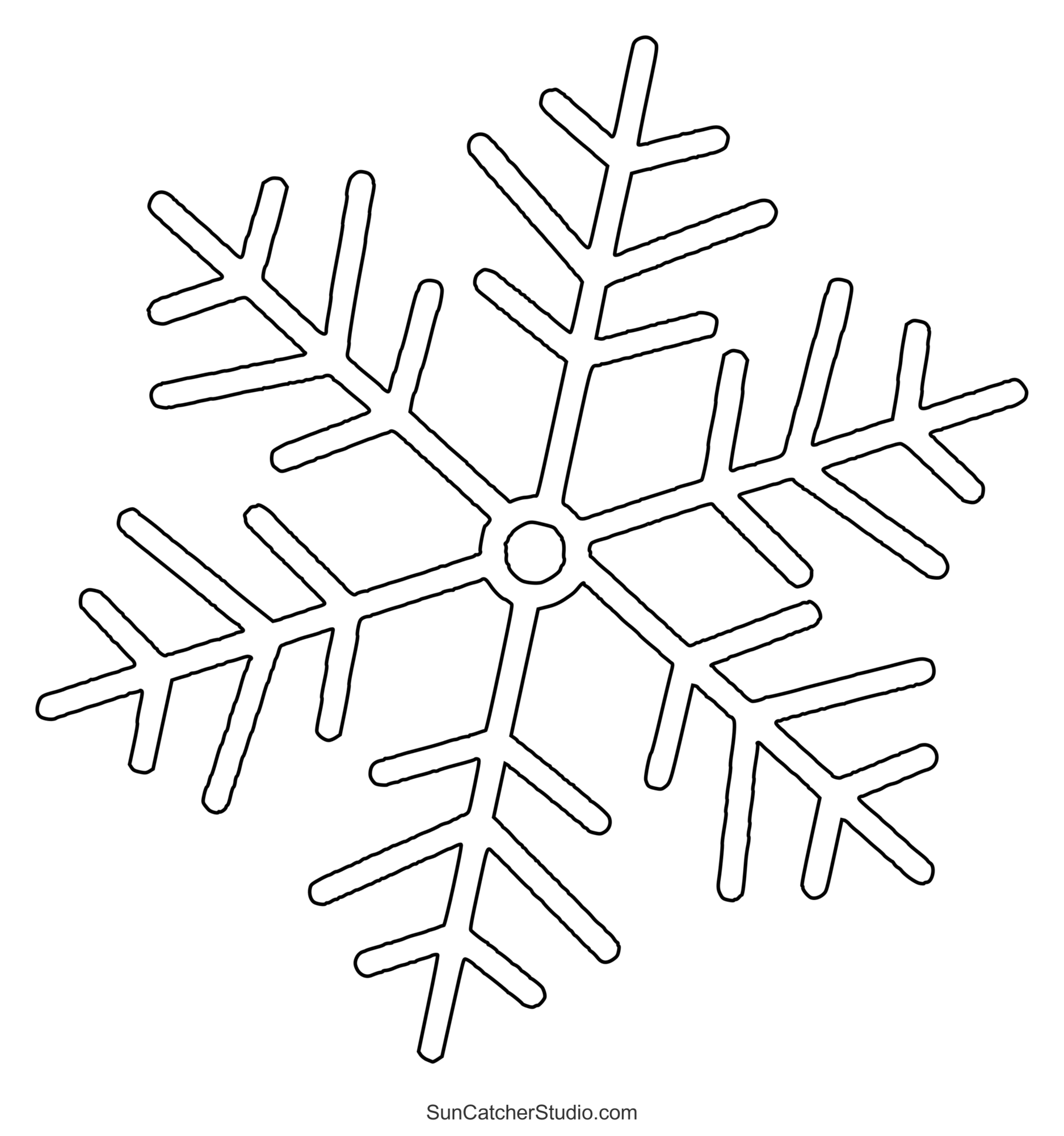 easy printable snowflake template