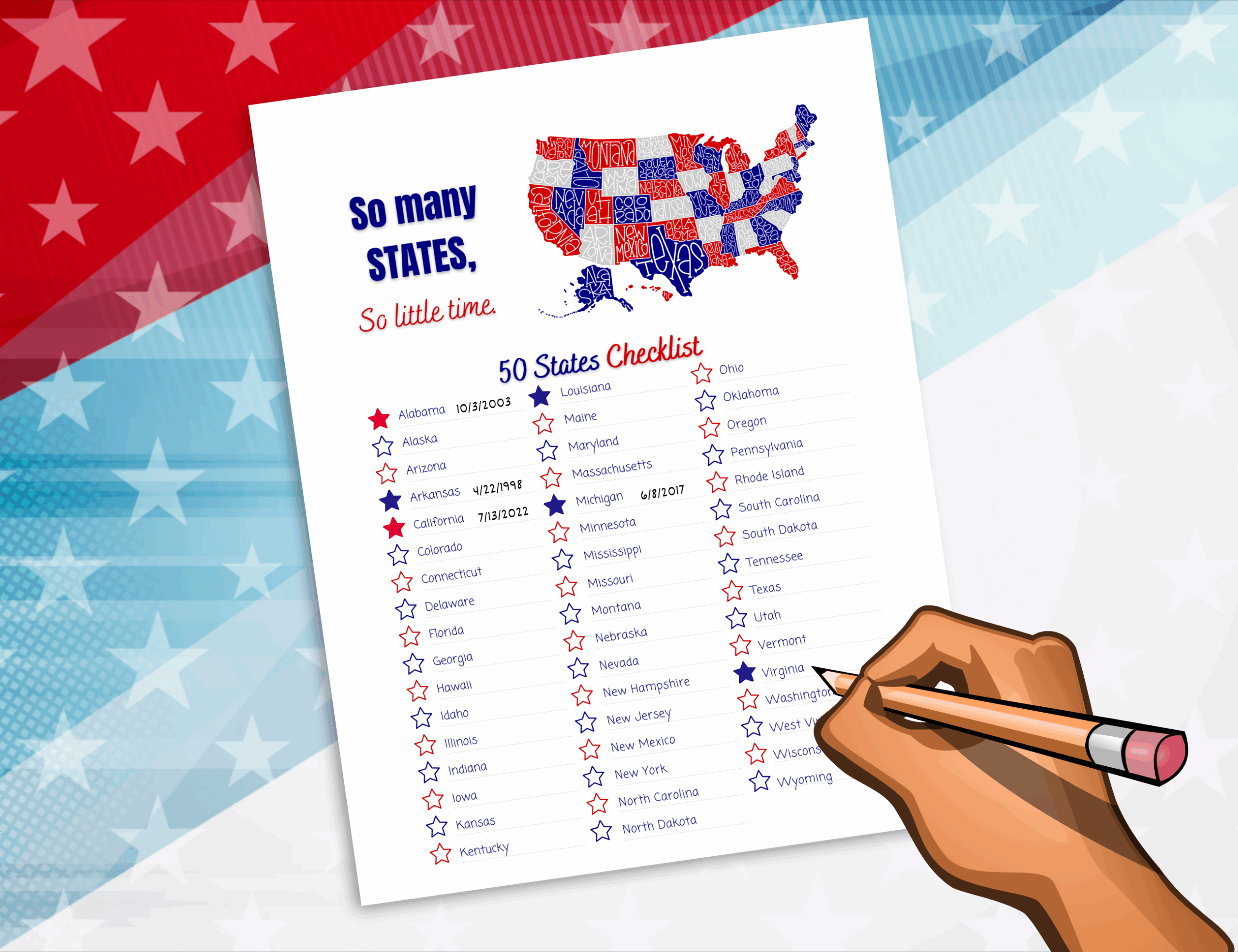 printable list of states in usa
