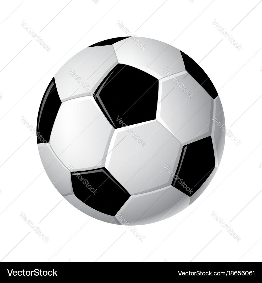 Soccer Ball Modern Realistic Isolated Royalty Free Vector