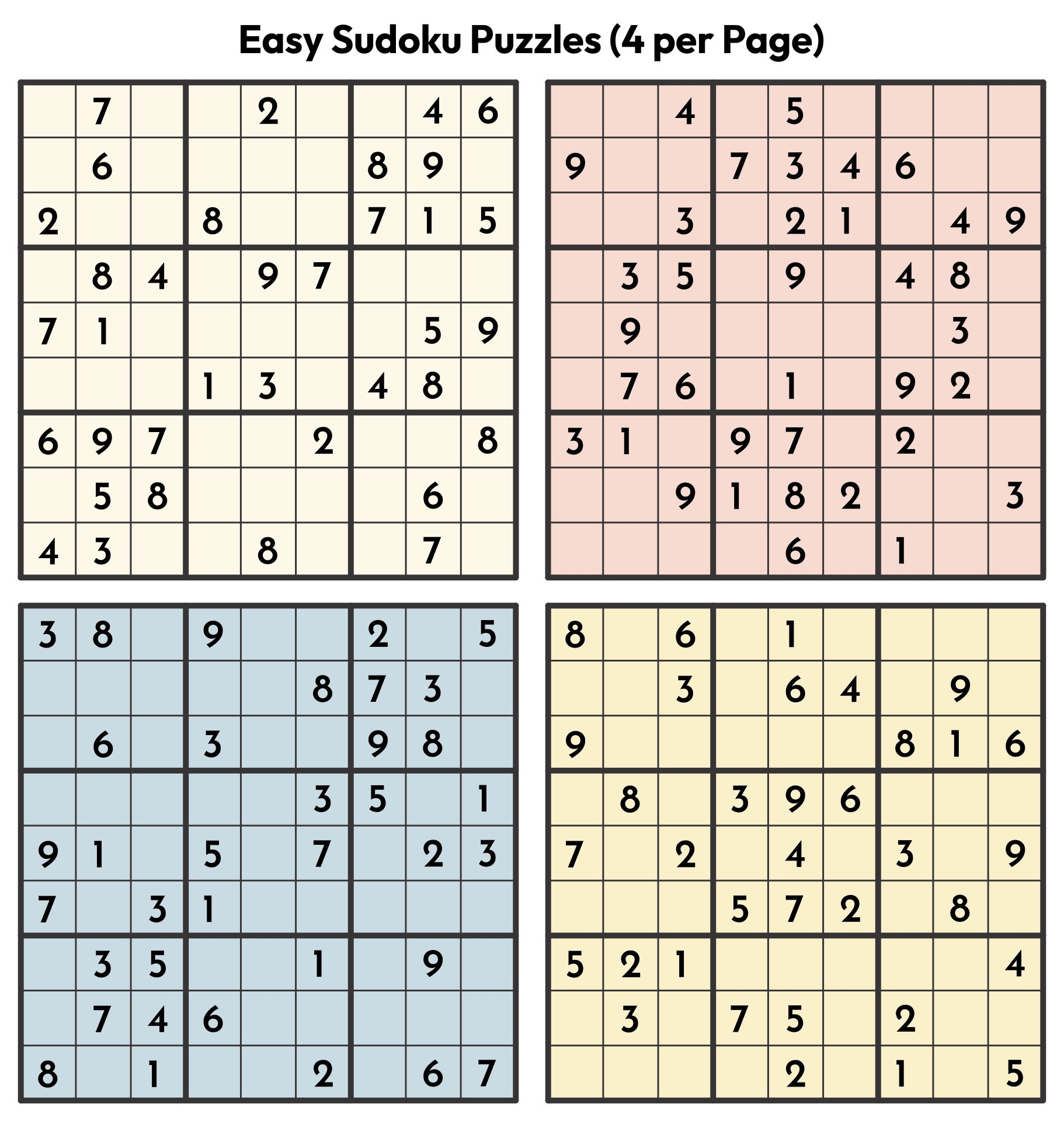 printable sudoku with solutions
