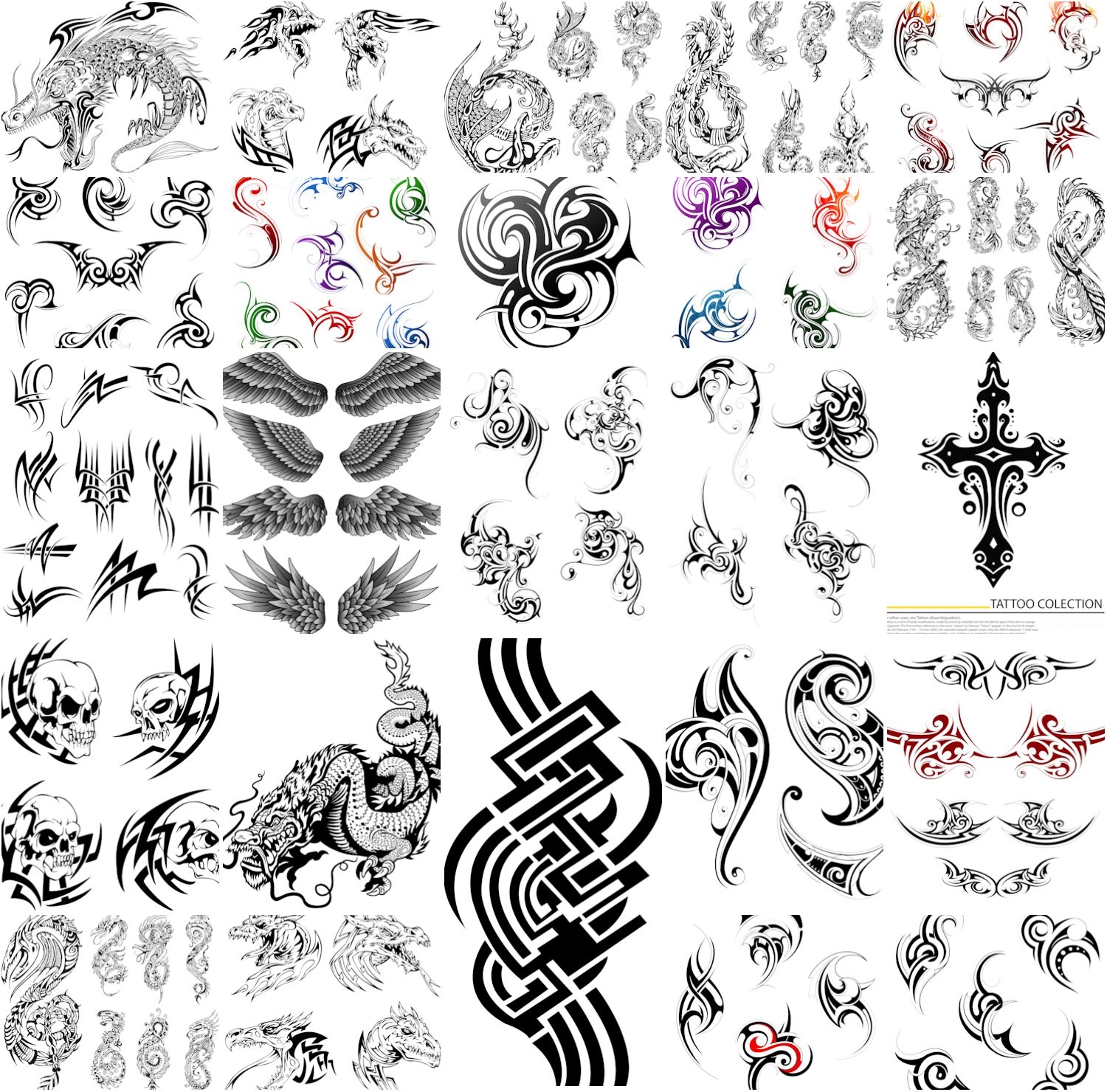 Tattoo Collection Vector Free Download VectorPicFree Worksheets Library