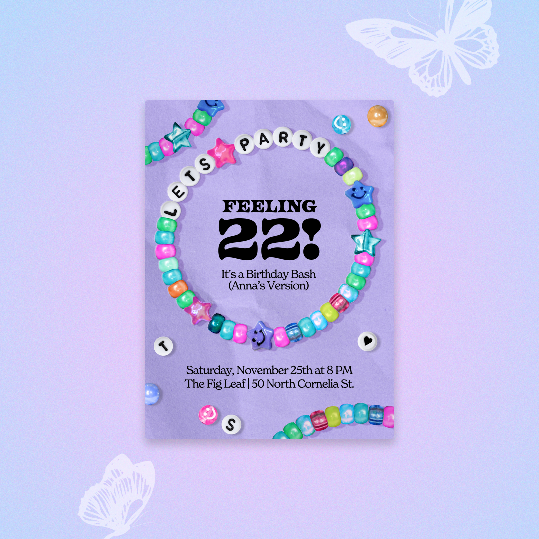 Taylor Swift inspired Invitations Artist Spotlight Evite