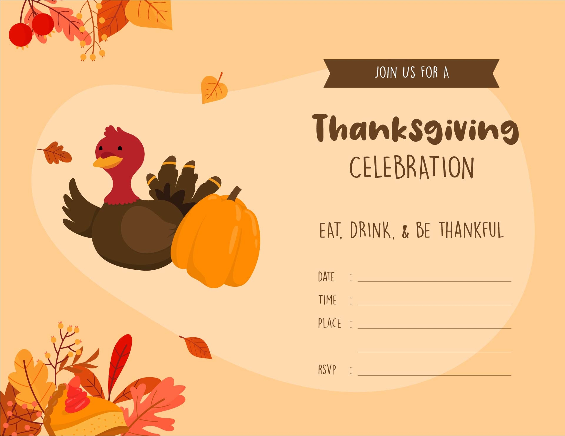 free printable thanksgiving invitations