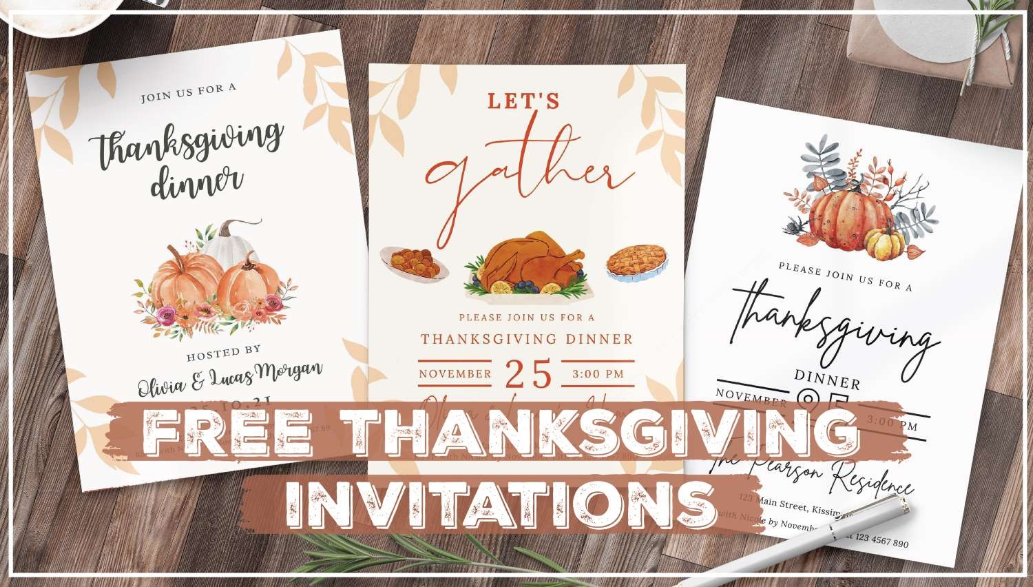 Thanksgiving Invitations Customize U0026 Print For Free World Of Printables