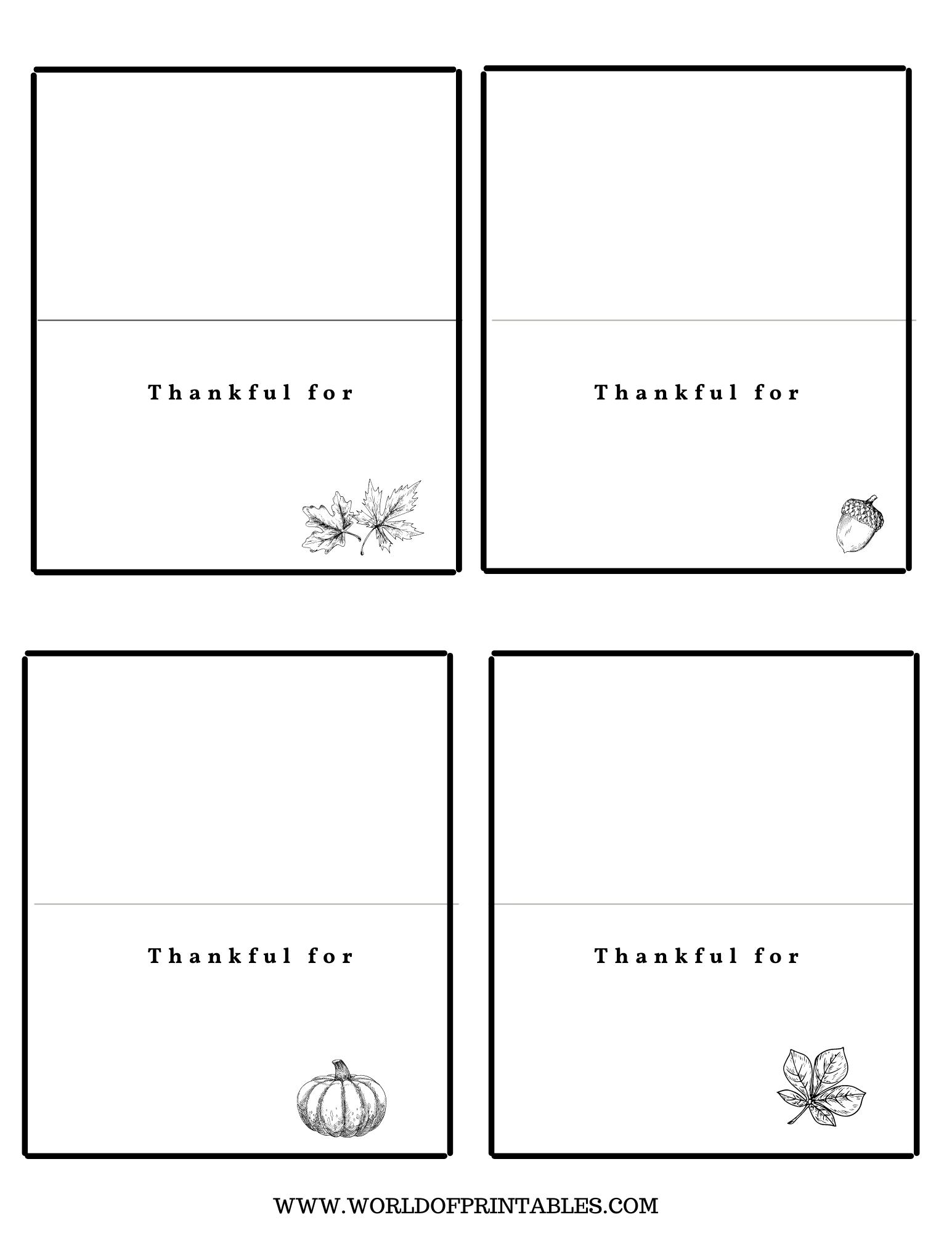 free printable place cards template
