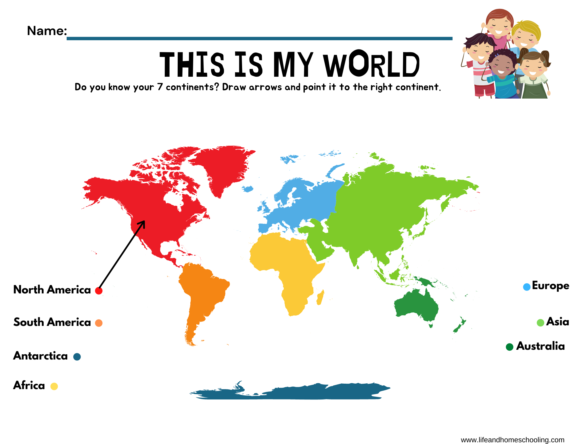 The 7 Continents Printable Activity Made By Teachers
