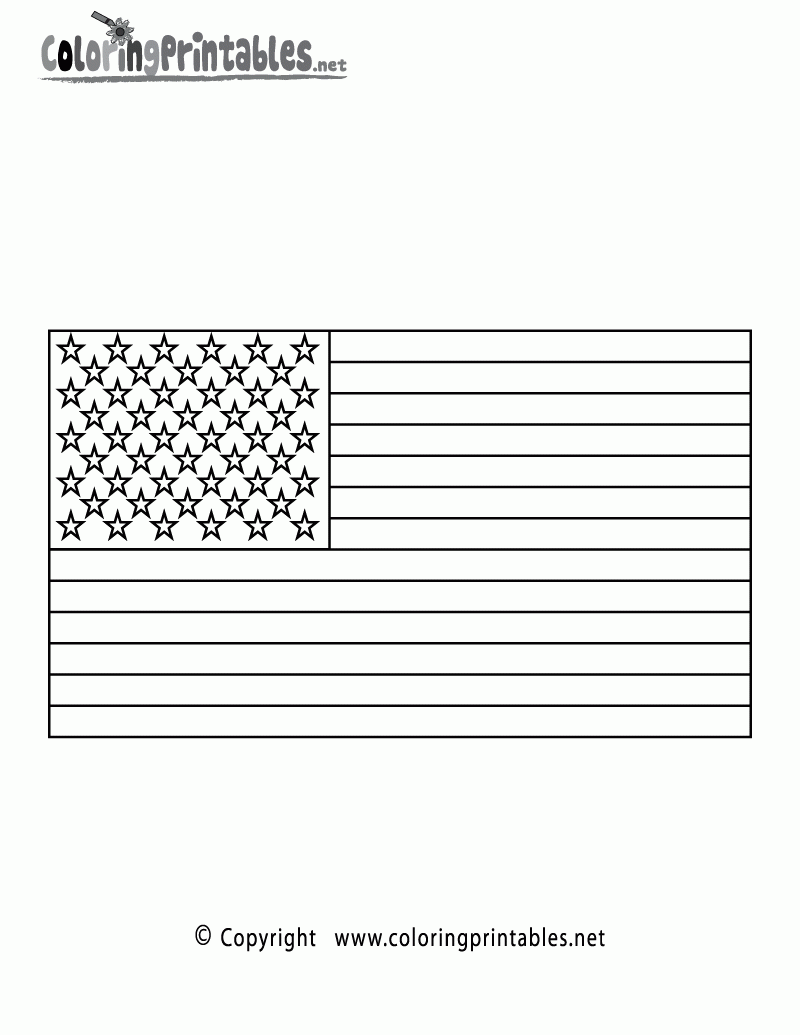 USA Flag Coloring Page A Free Travel Coloring Printable