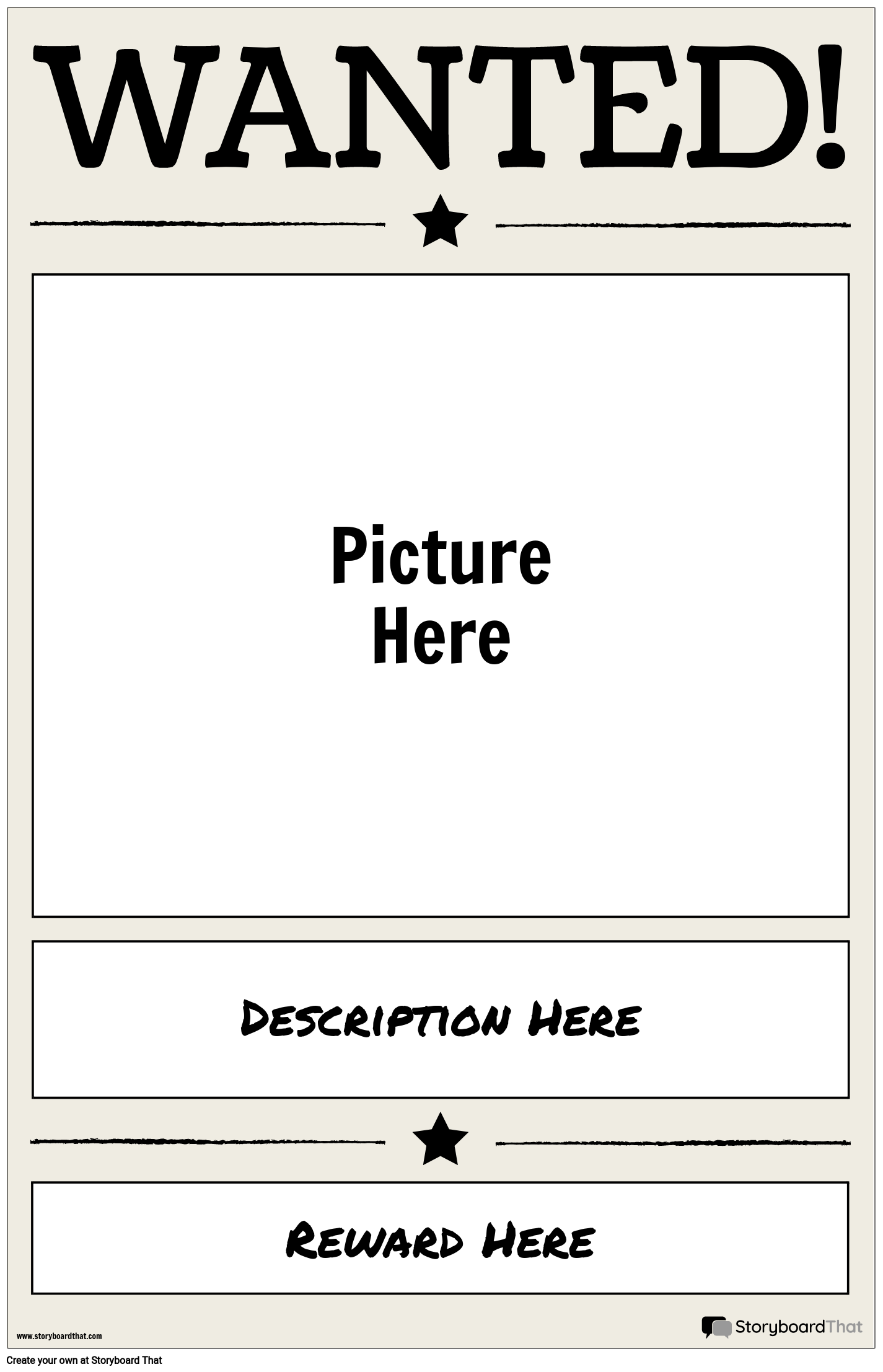 free printable wanted poster