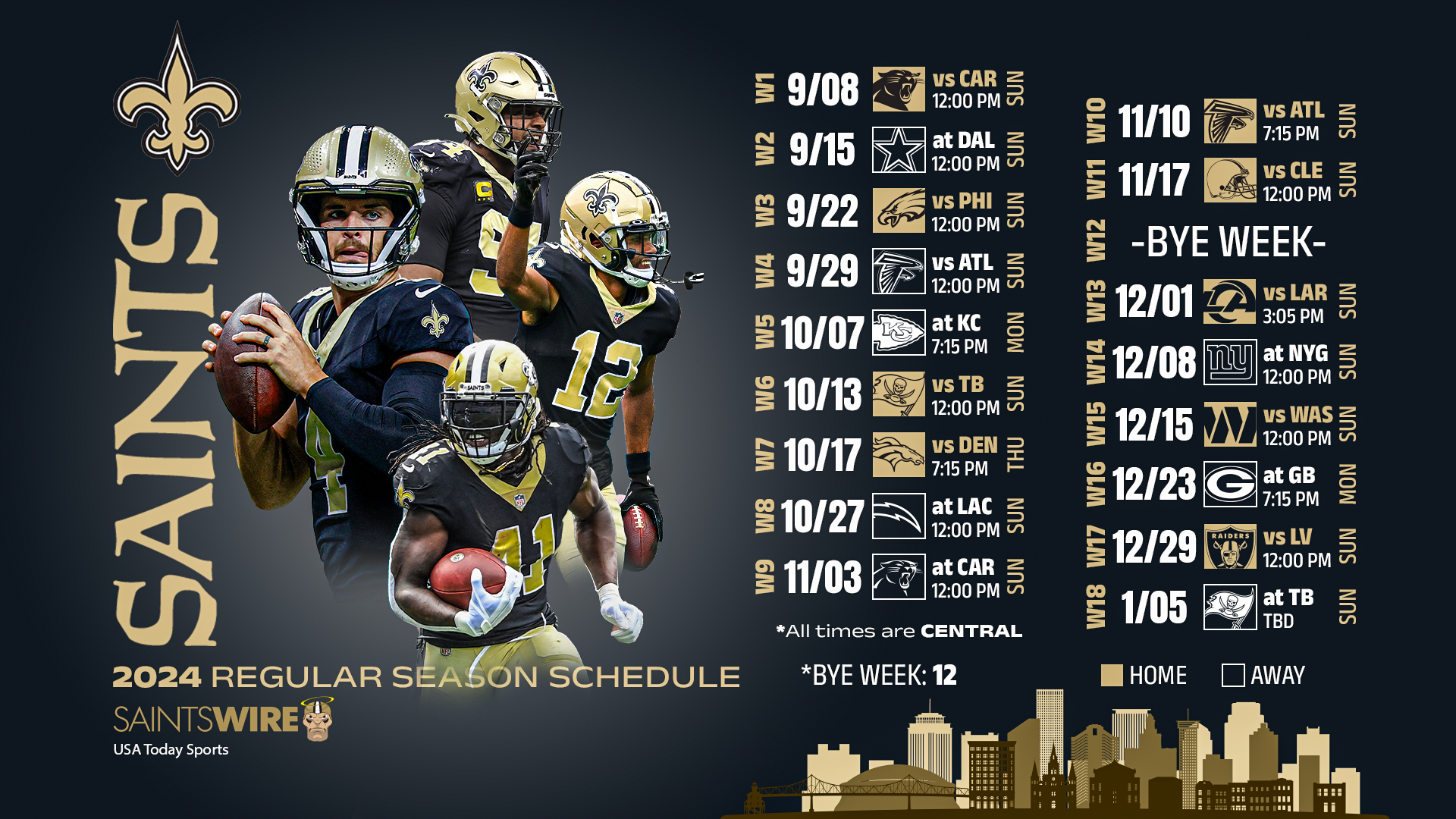 Which Saints Game Are You Most Looking Forward To Attending In Worksheets Library