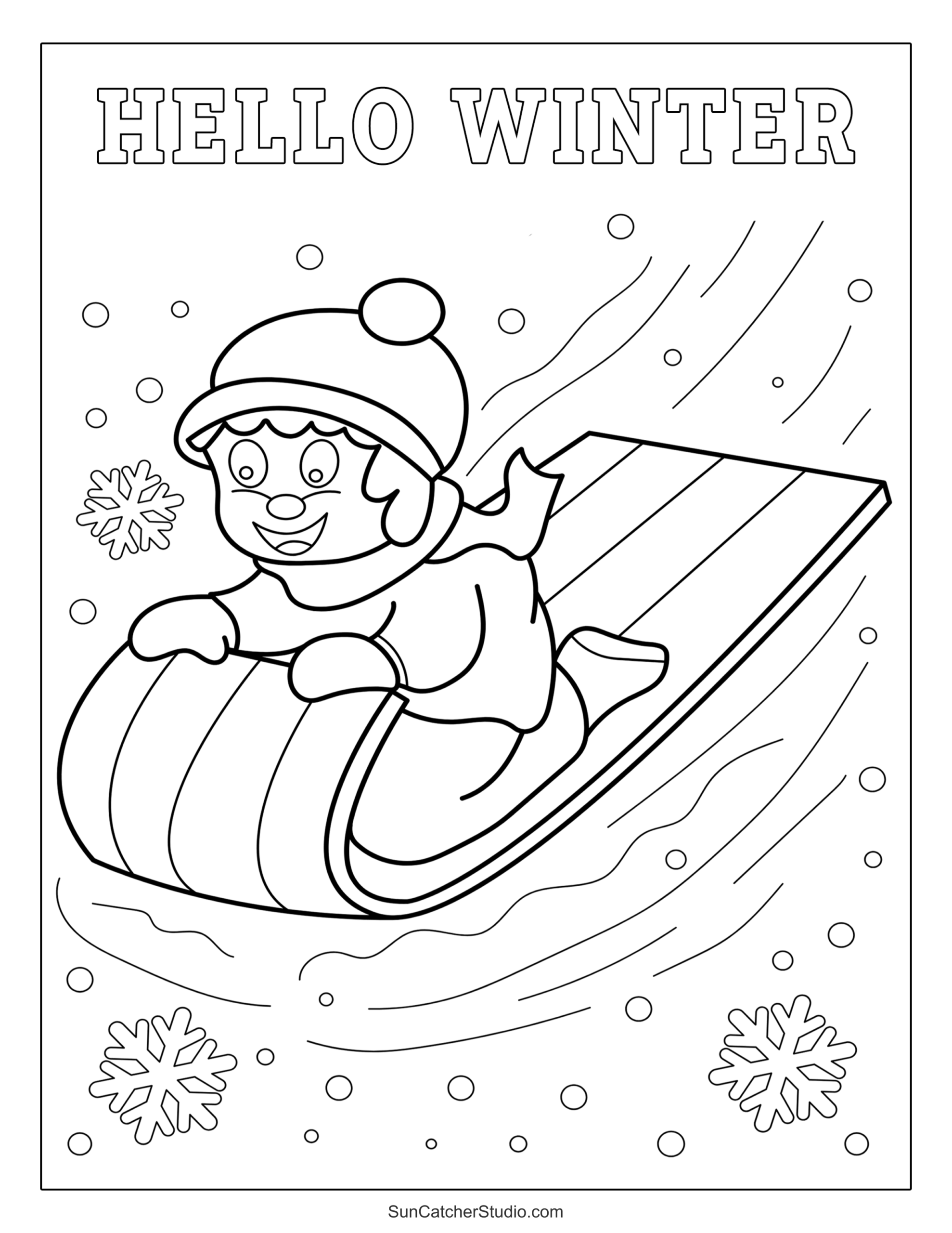 winter coloring pages printable free