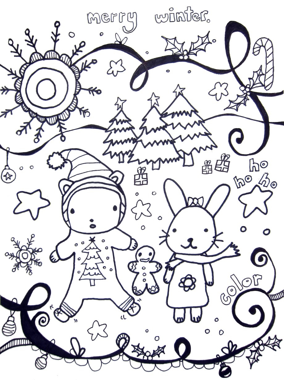 holiday coloring pages free printable