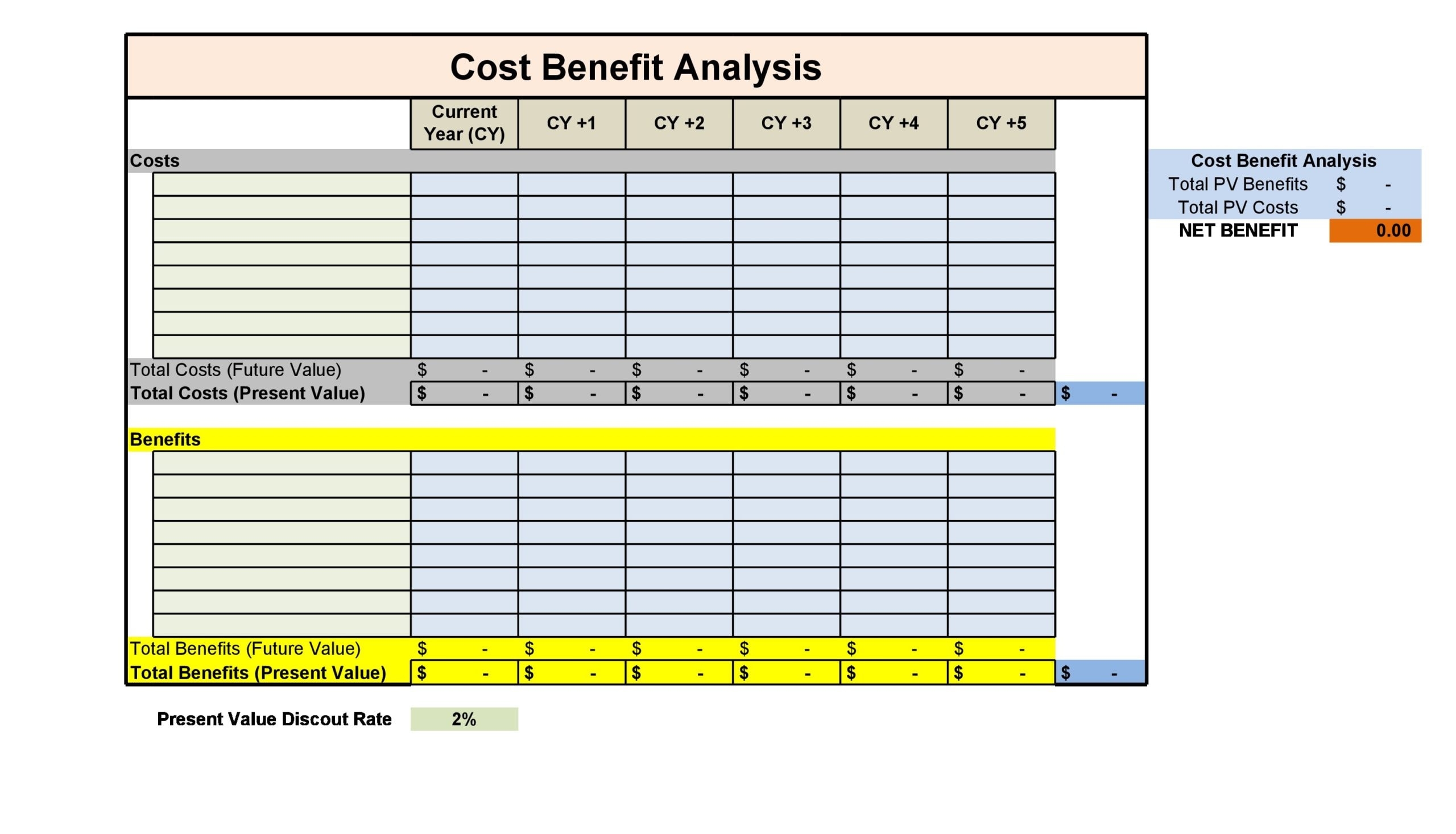 28 Simple Cost Benefit Analysis Templates Word Excel 