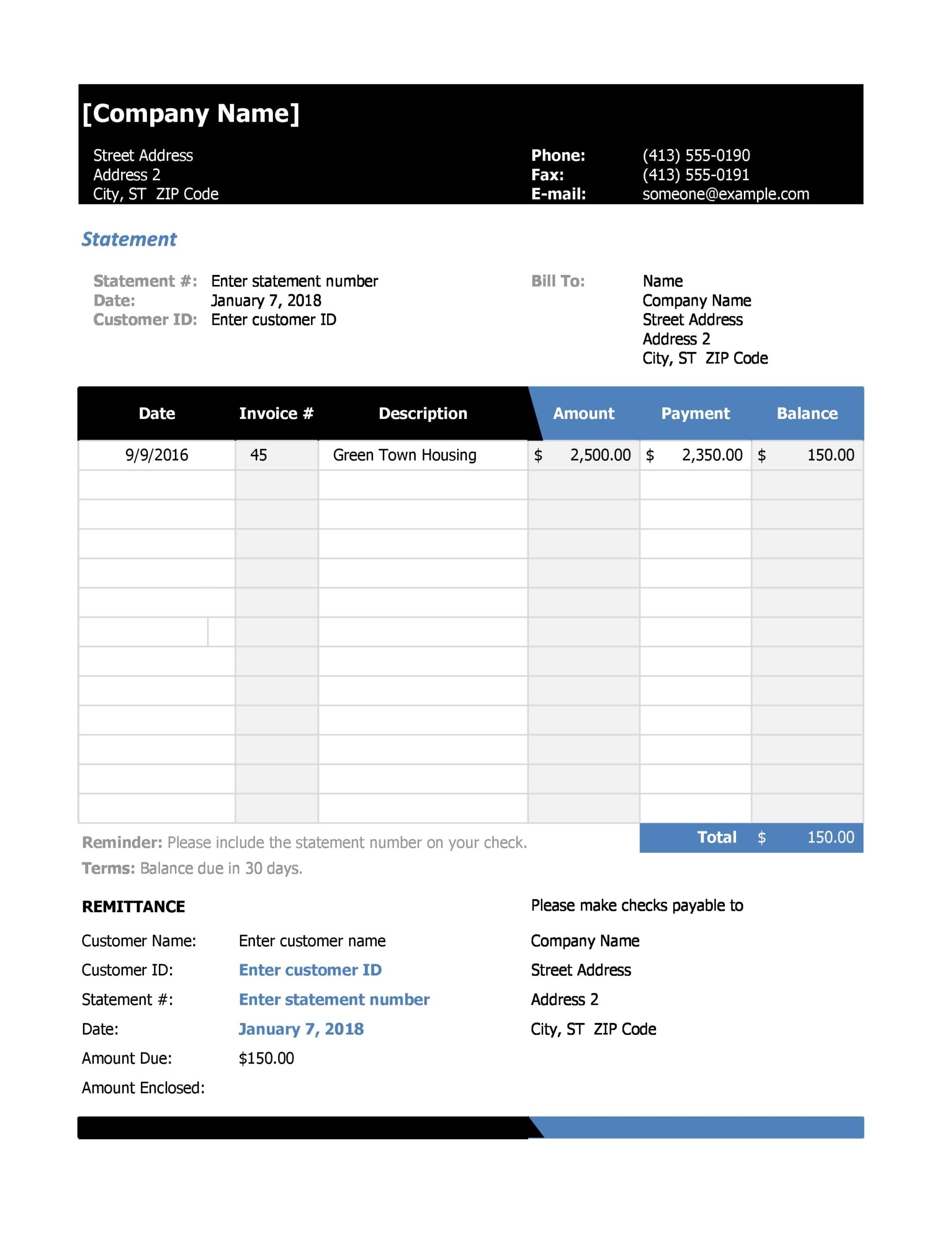 30 Account Statement Templates Free TemplateArchive
