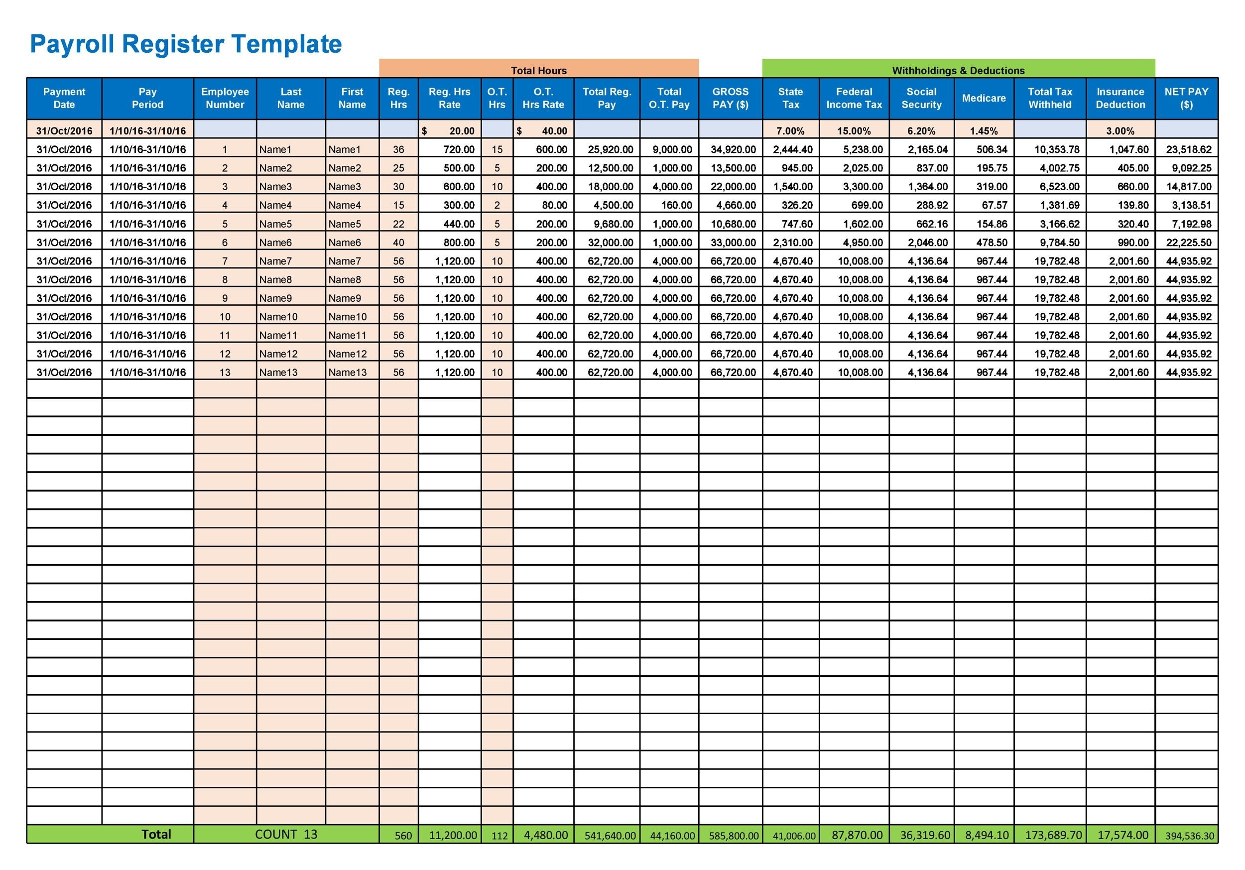 payroll template free download