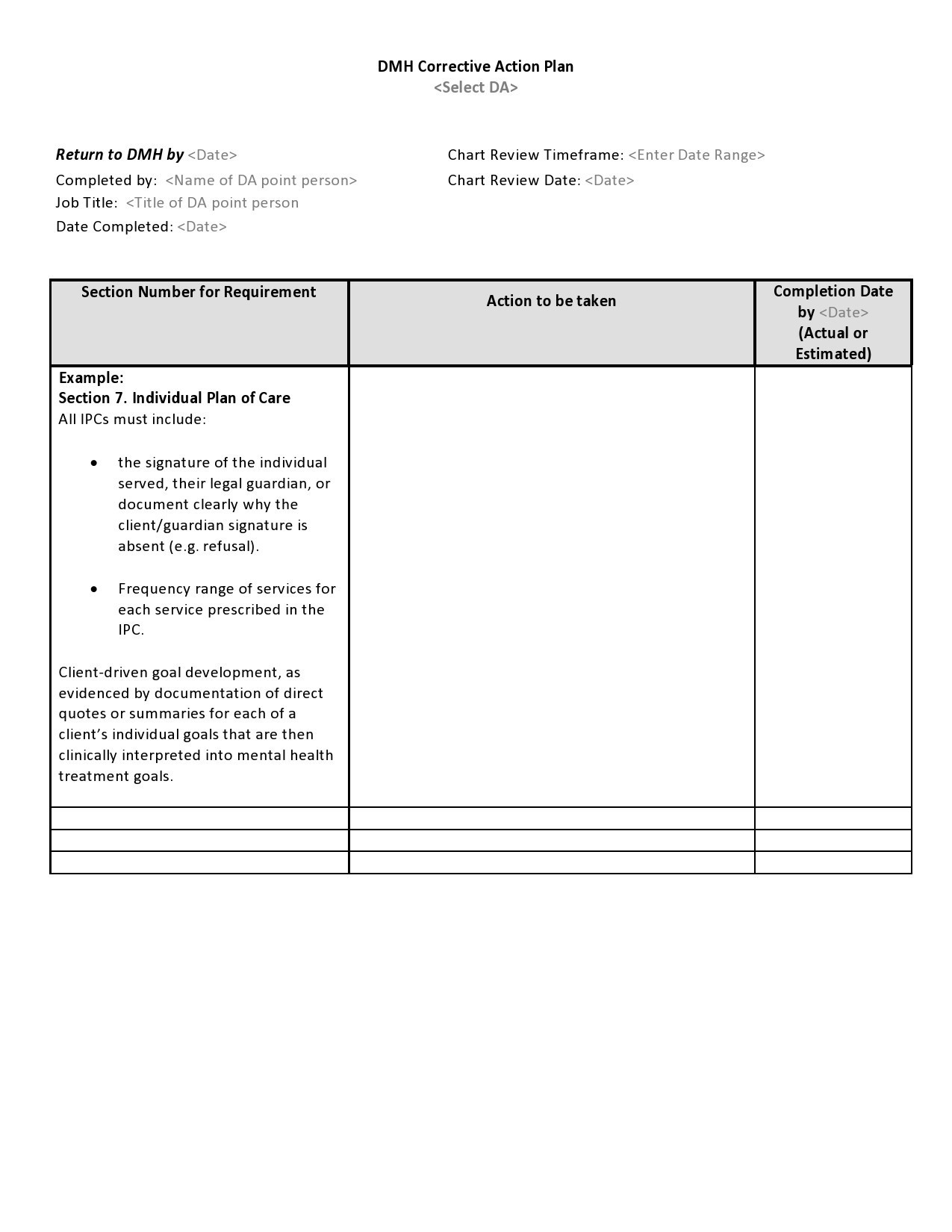 44 Best Corrective Action Plan Templates Word Excel 