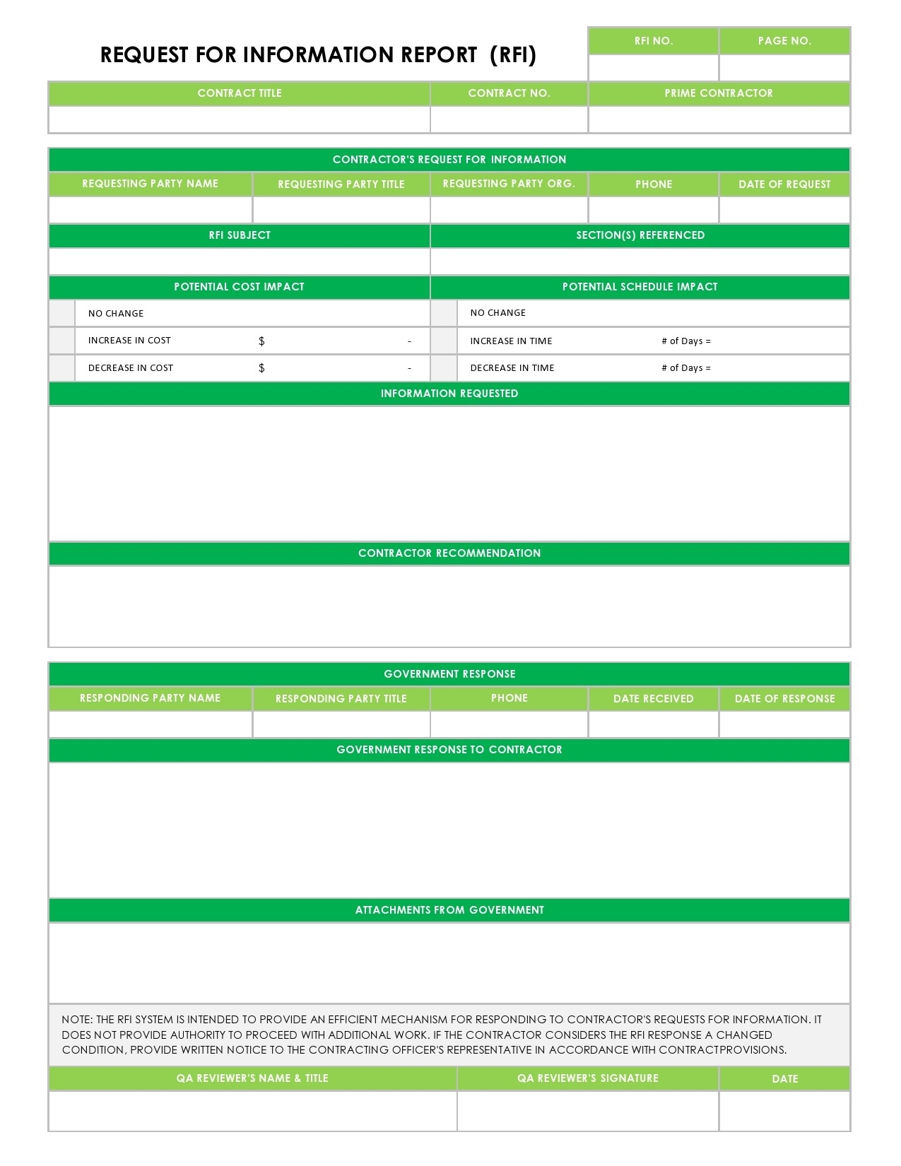 45 FREE Request For Information RFI Templates Forms