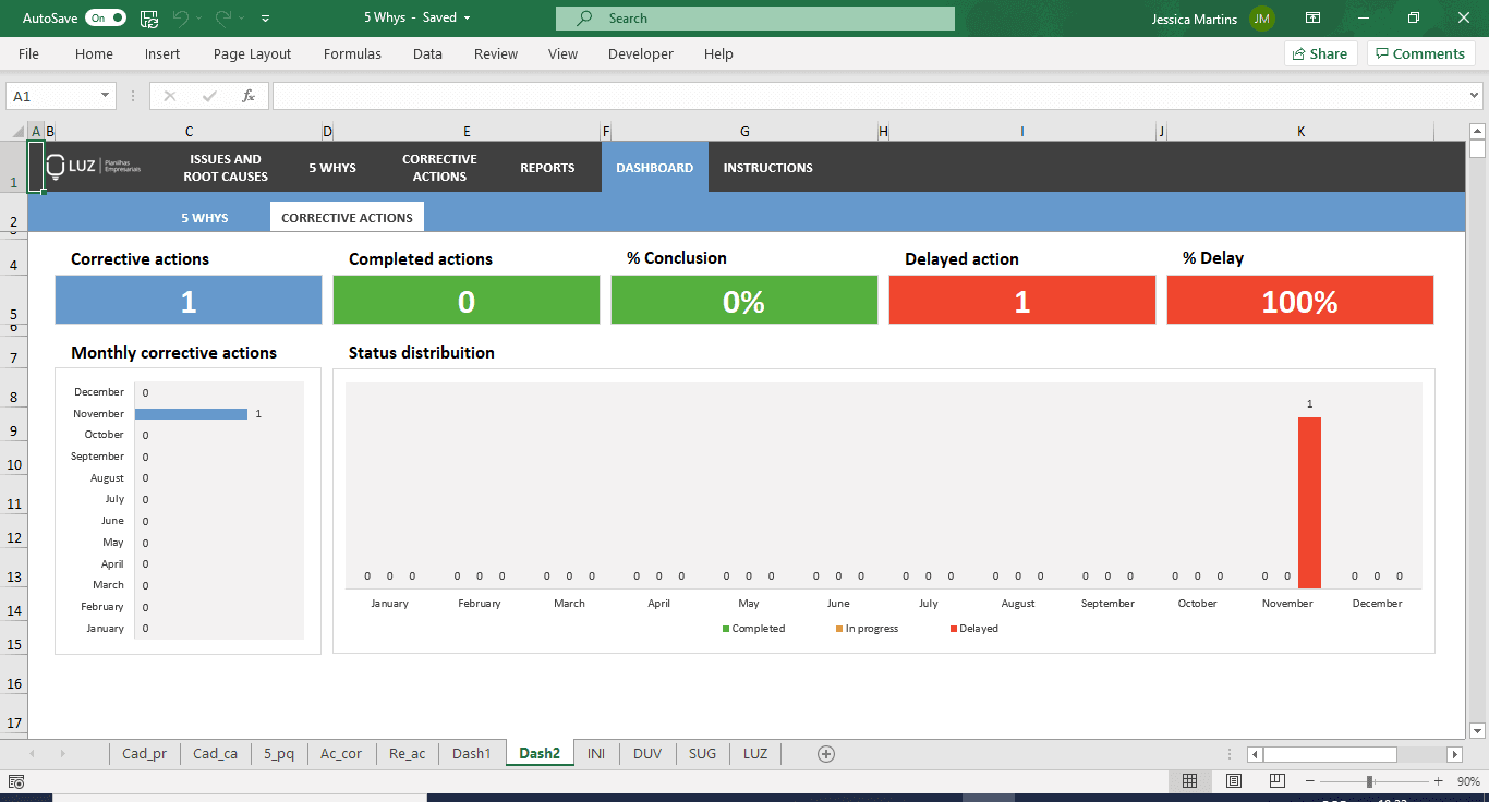 5 Whys Root Cause Analysis Excel Spreadsheet Template LUZ Templates