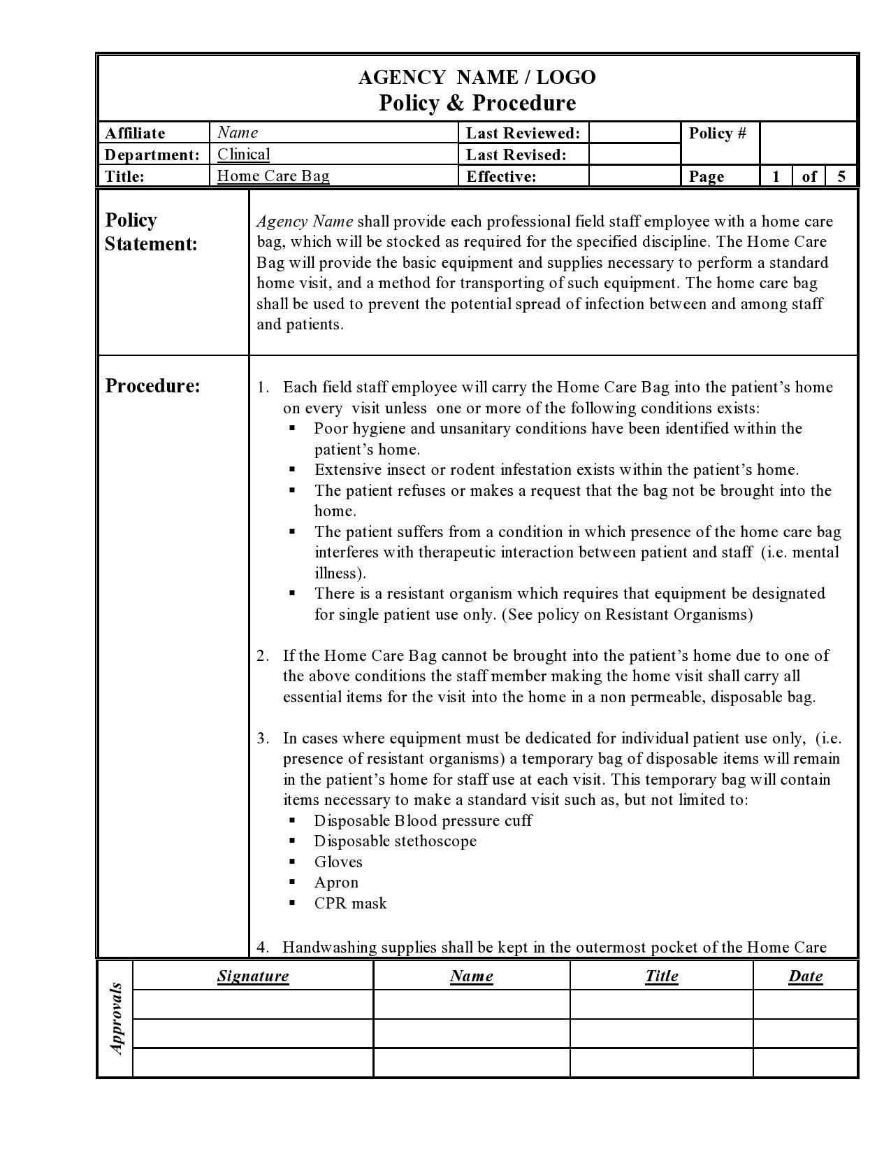50 Free Policy And Procedure Templates Manuals TemplateLab