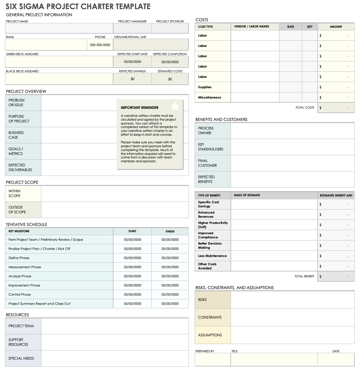 6 Free Project Charter Templates With Expert Tips Smartsheet