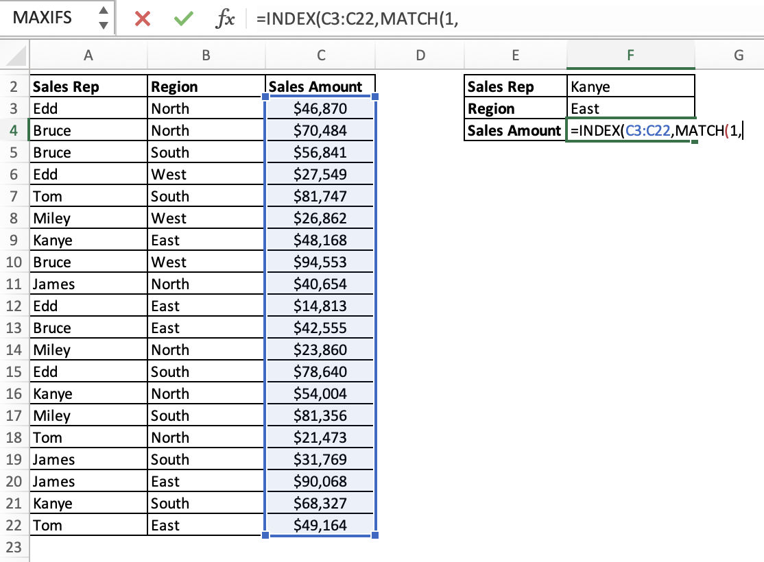 7 Easy Steps To Master INDEX MATCH With Multiple Criteria