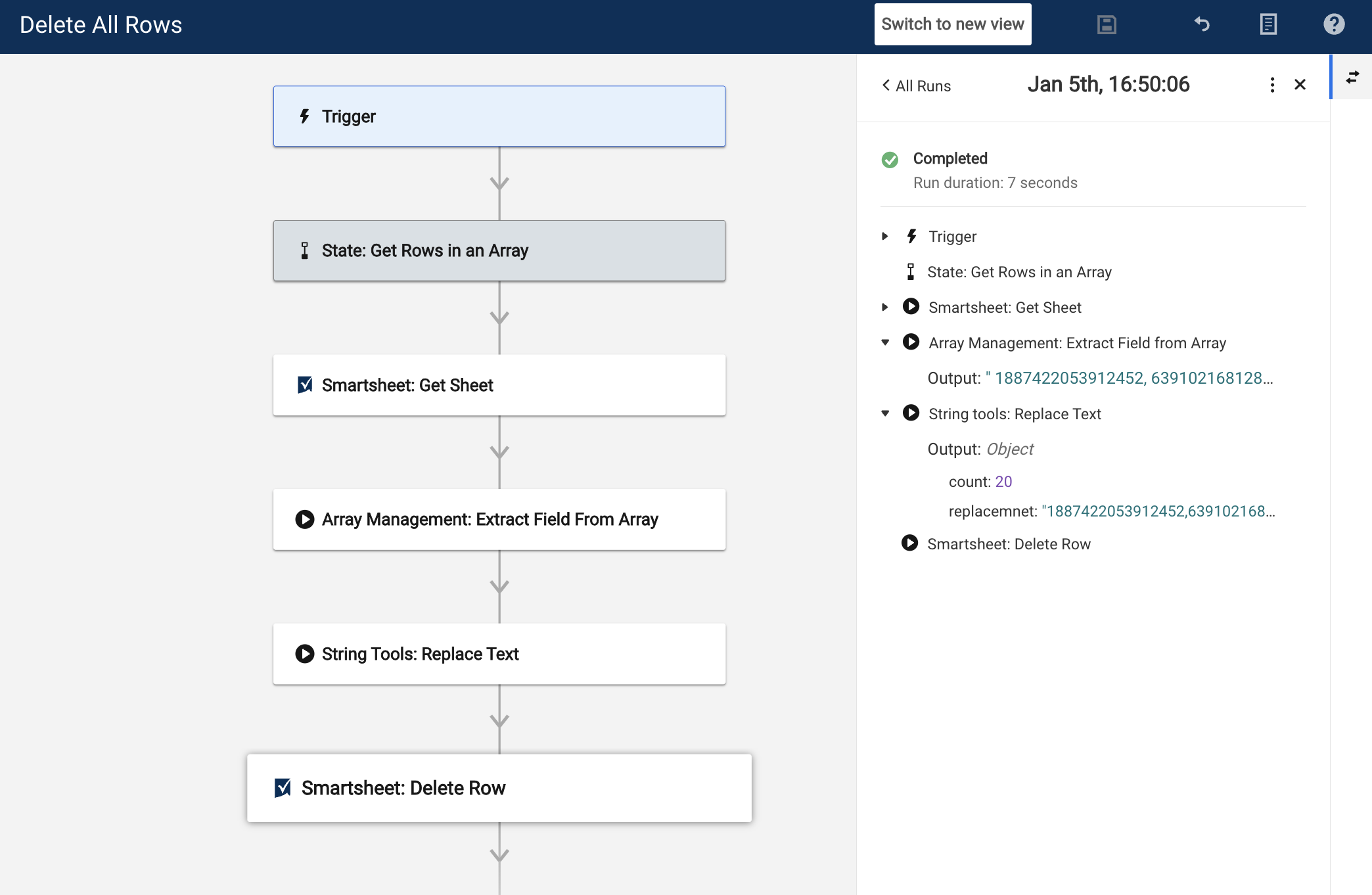 smartsheet delete all comments