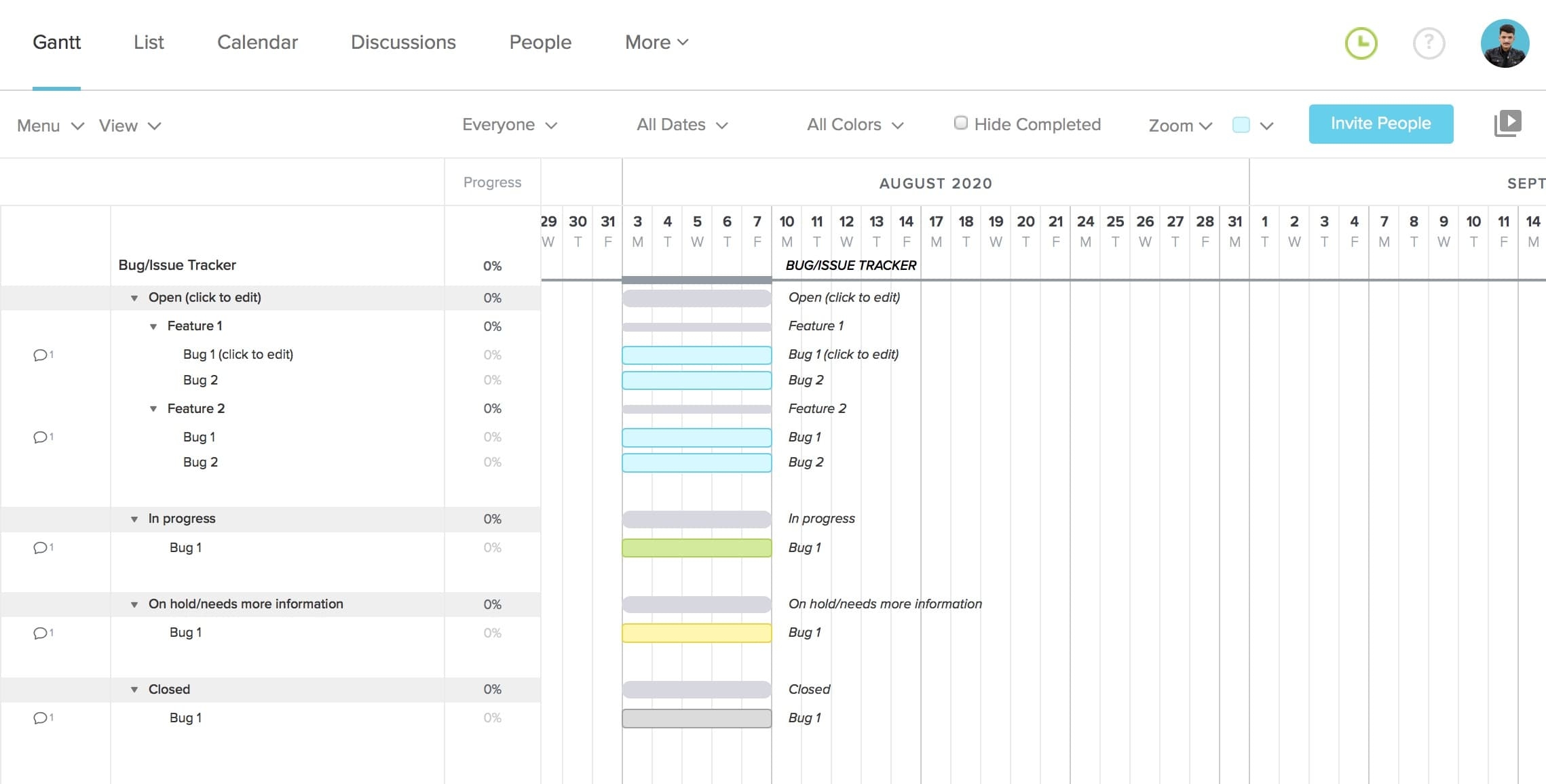 software bug report template