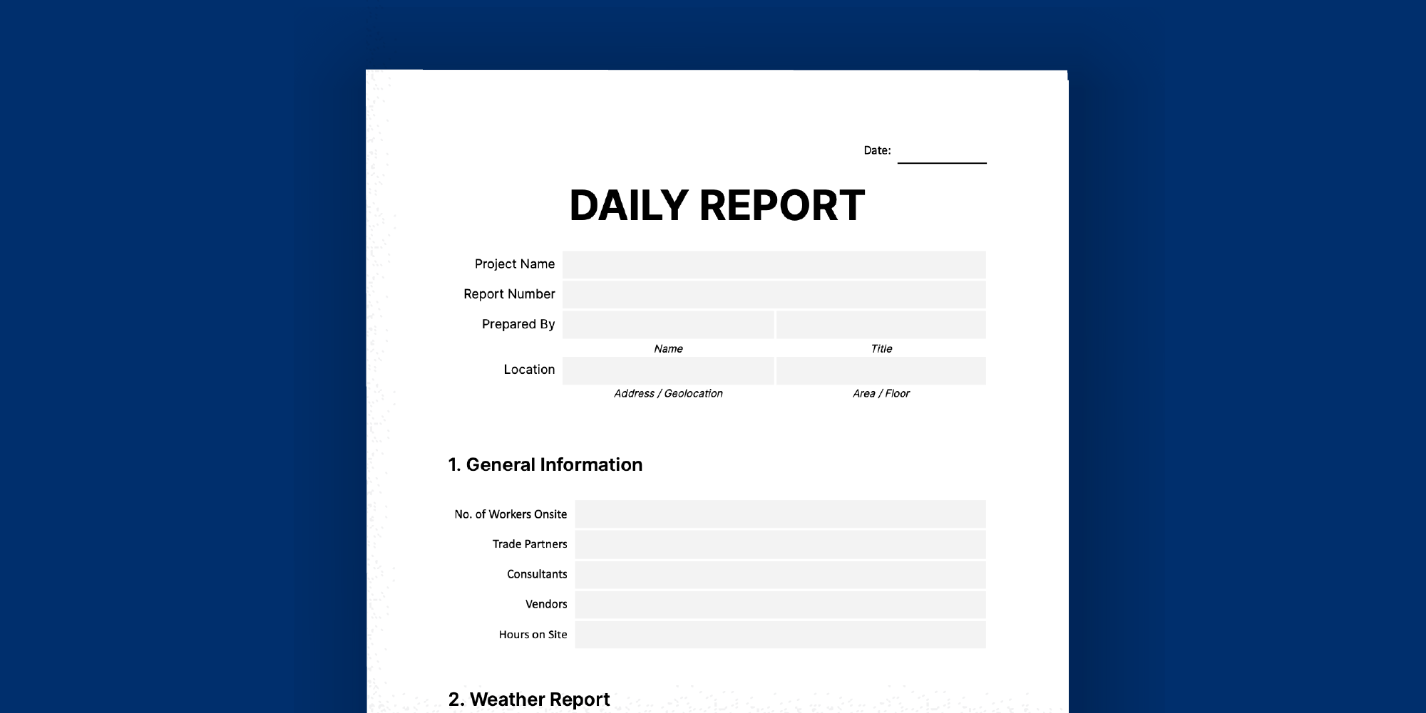 Construction Daily Report Template Guide Free Download Procore