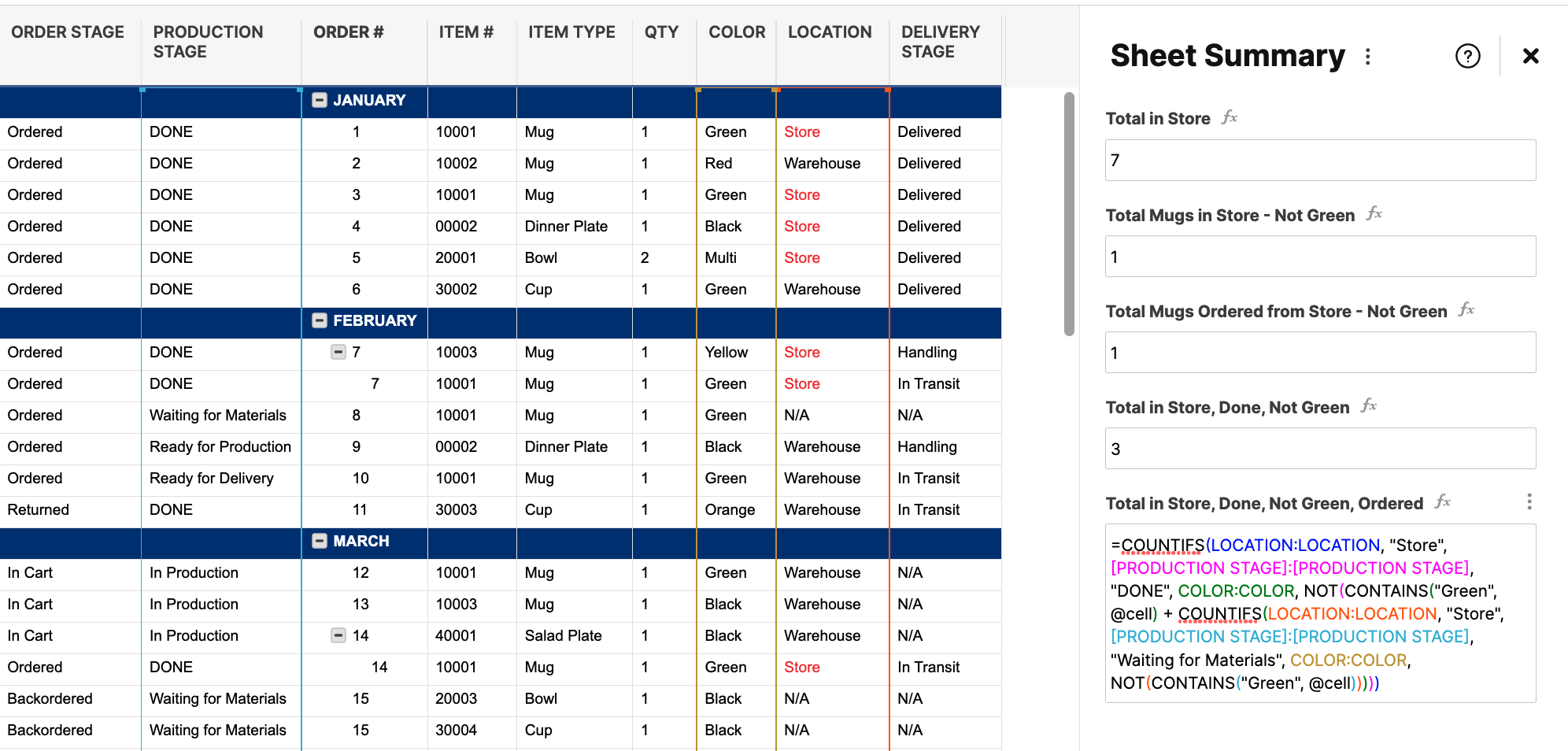Countifs Function With Multiple Criteria Best Practices Smartsheet Community