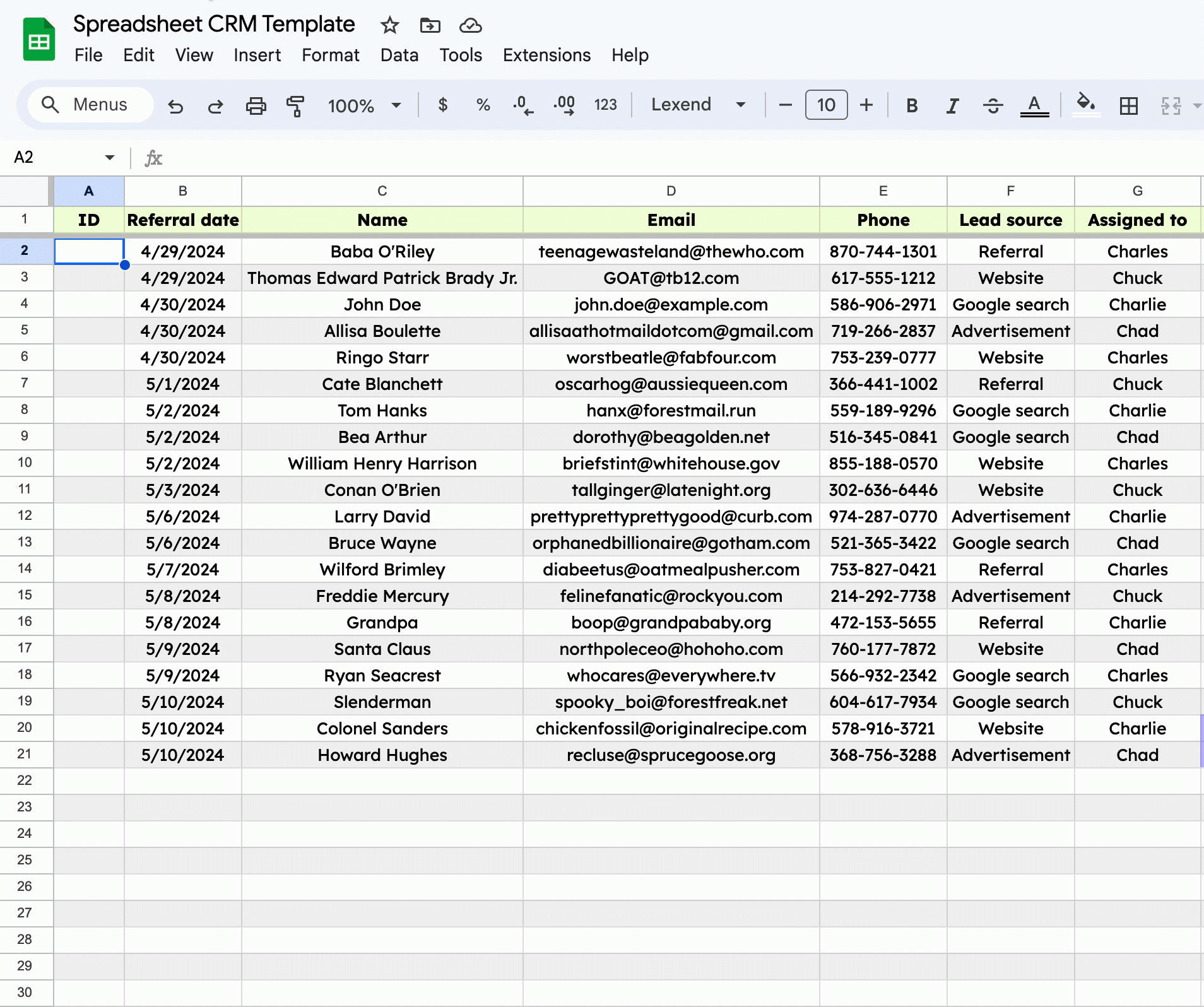 Create A Google Sheets Spreadsheet CRM Template Zapier