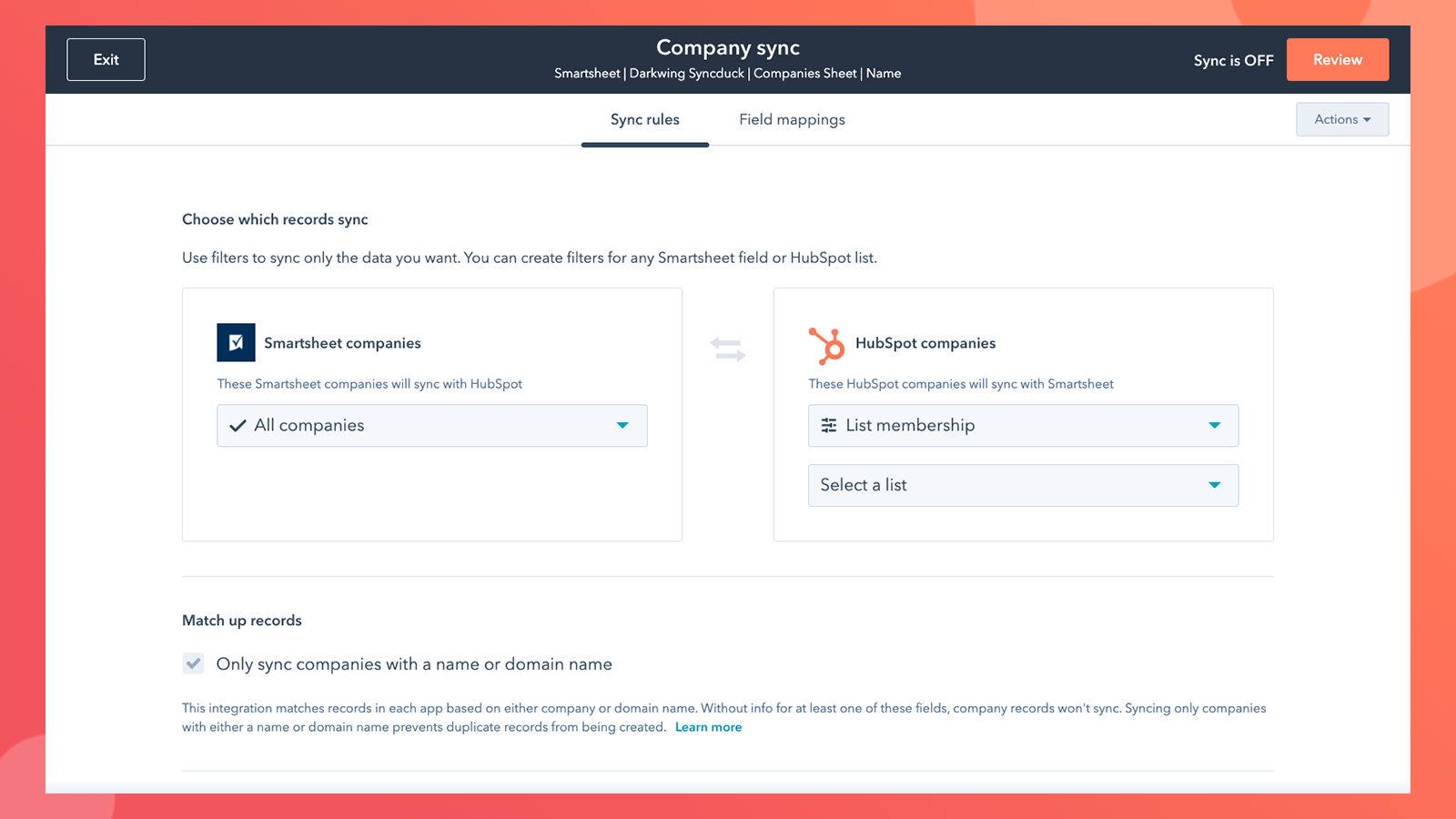 Data Sync By HubSpot For Smartsheet Smartsheet