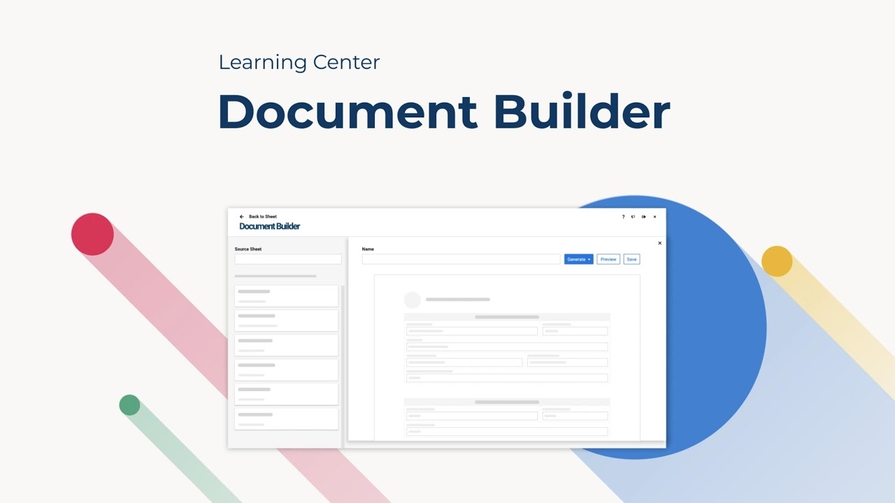 smartsheet document builder automation