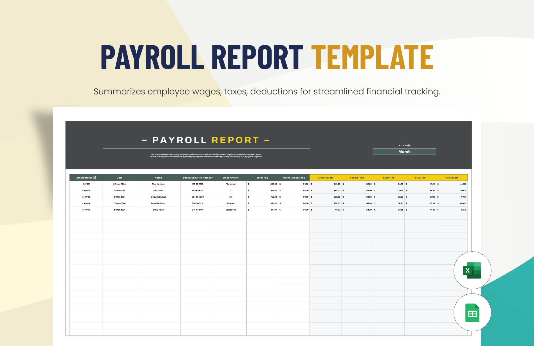 Editable Payroll Templates In Google Sheets To Download