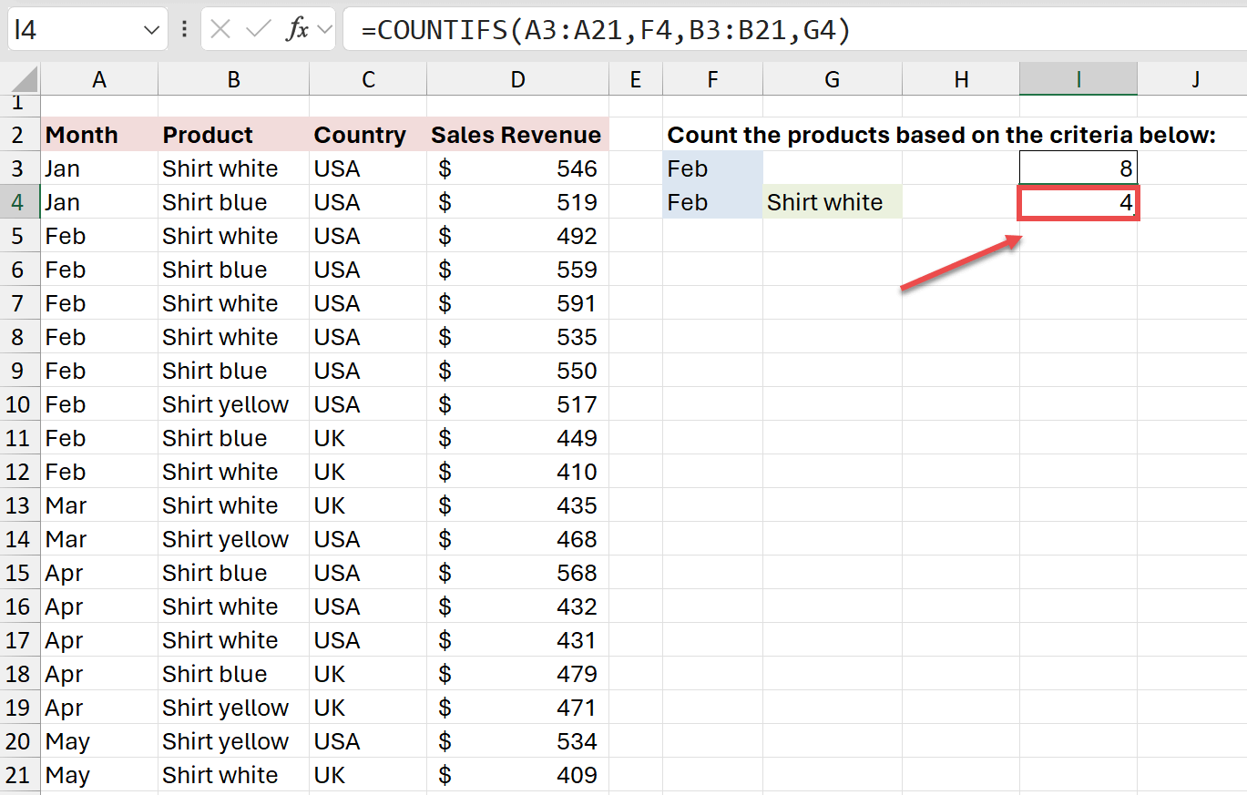 Excel COUNTIFS Function Multiple Criteria Dates Wildcards