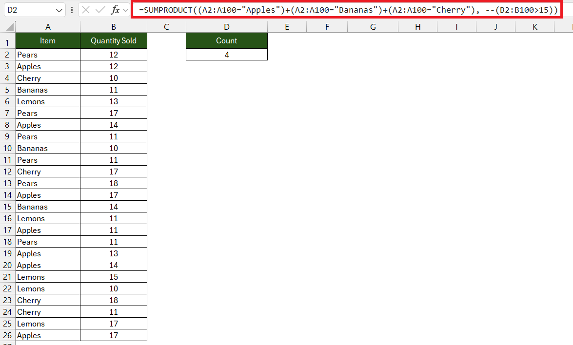 Excel Made Easy How To Use COUNTIF With Multiple Criteria MyExcelOnline