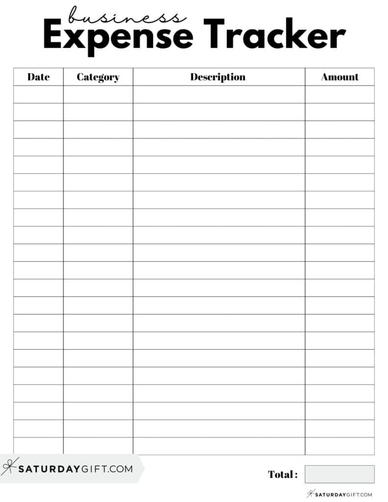 business expense tracker template