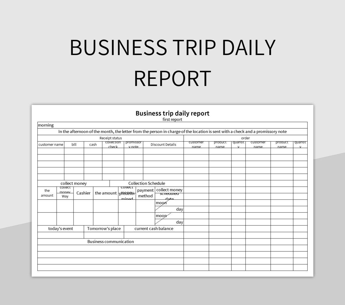 Free Business Travel Report Templates For Google Sheets And Microsoft Excel Slidesdocs