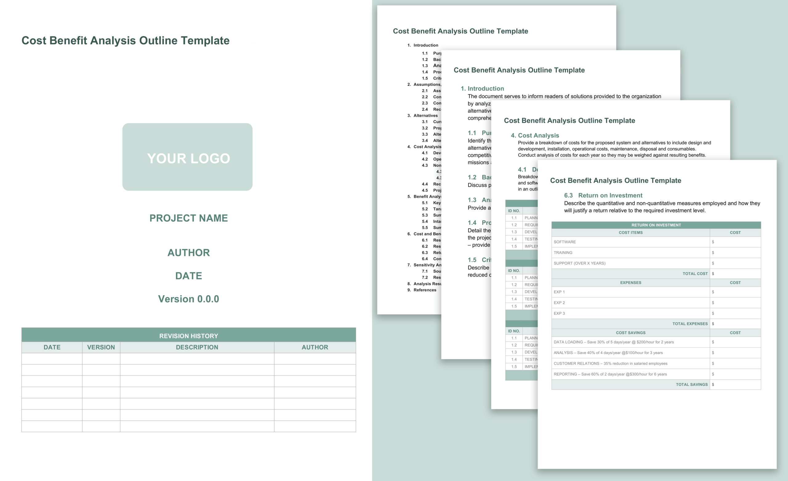 cost benefit analysis template excel