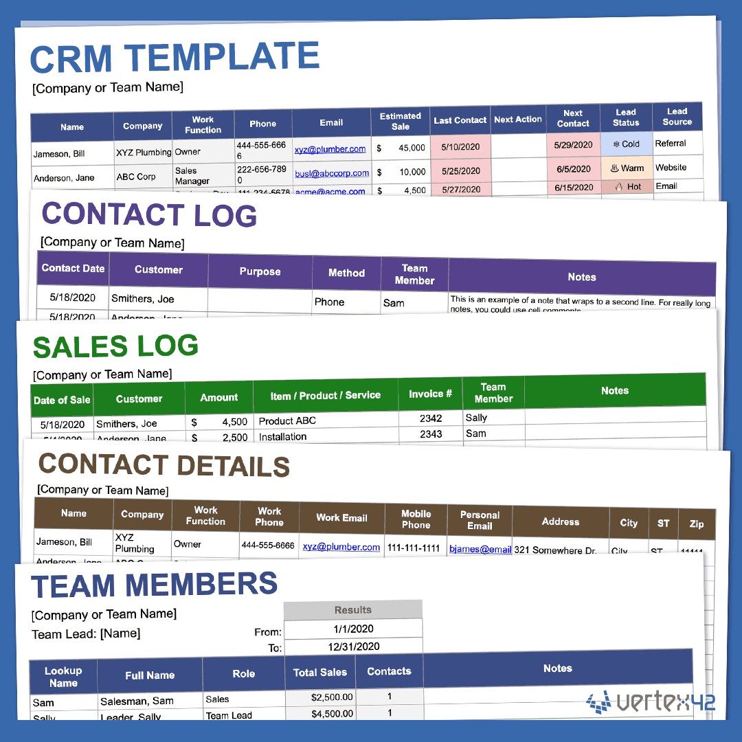 free customer relationship management template