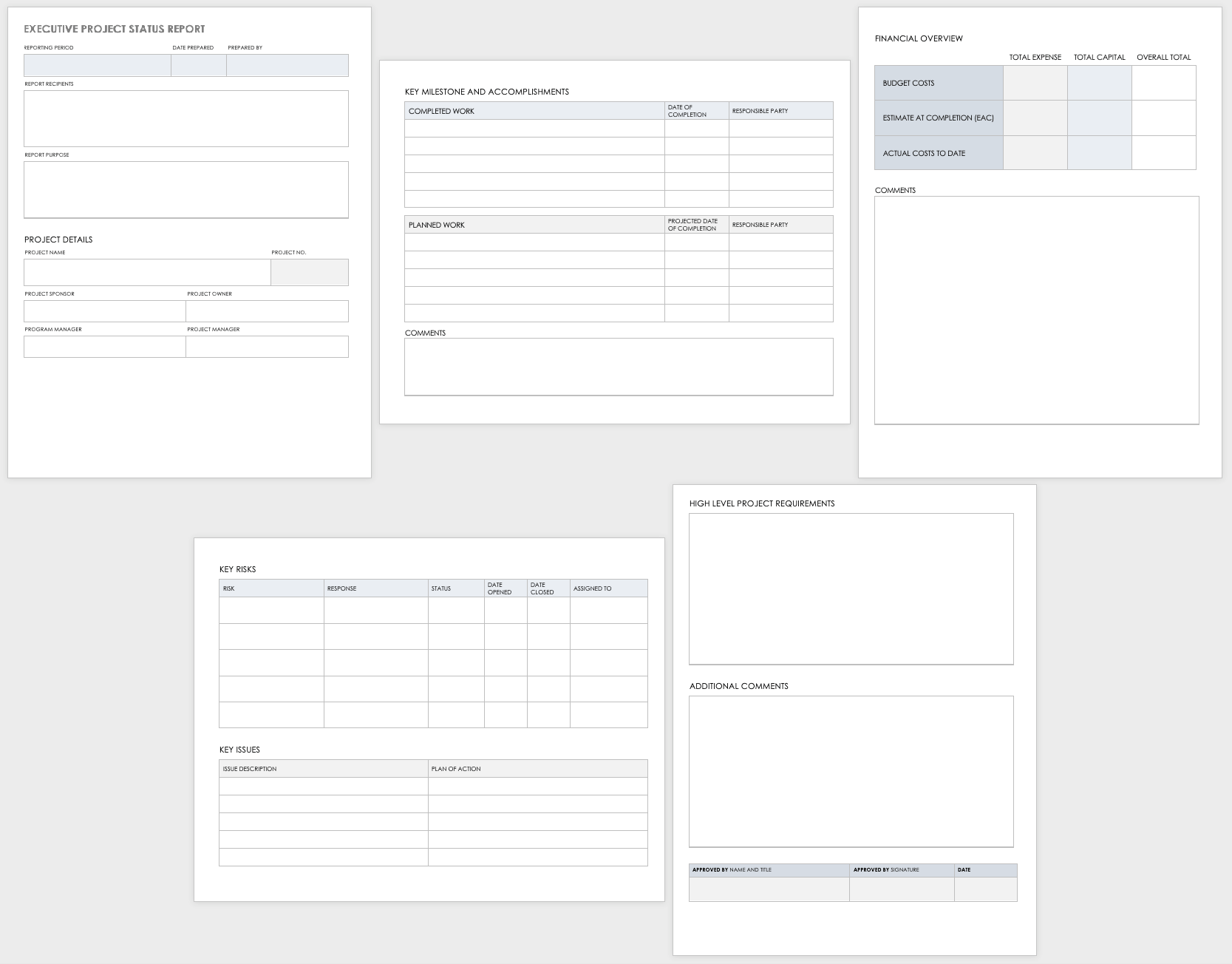 status report template word