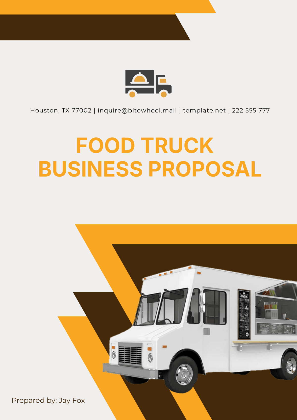 food truck business plan template