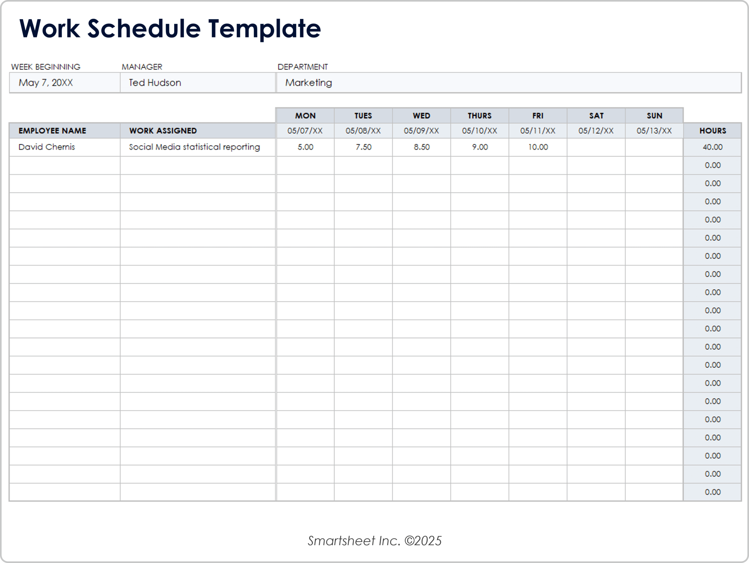 Free Google Sheets Schedule Templates Smartsheet